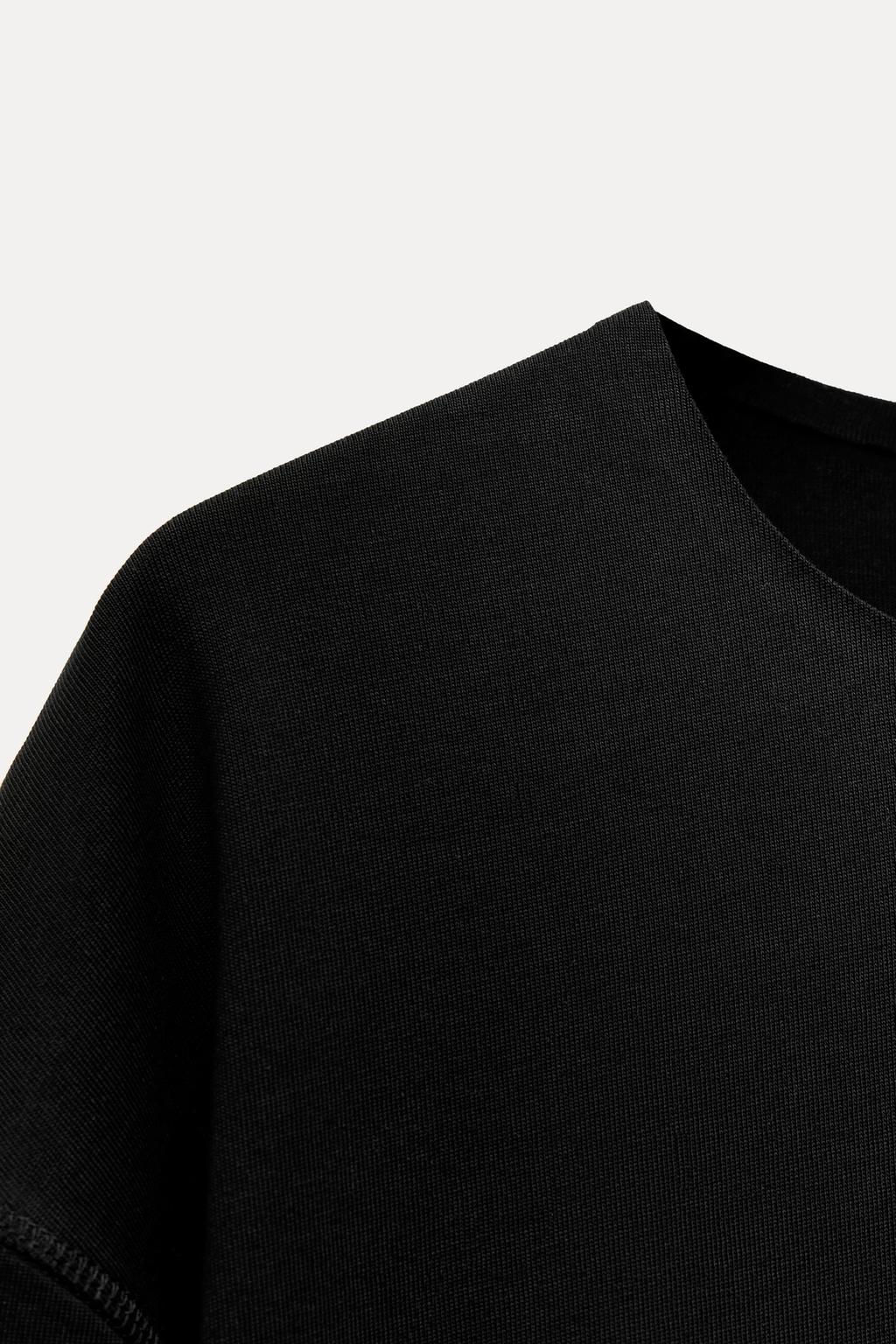 LONG SLEEVE COTTON T-SHIRT - Zara фото 7