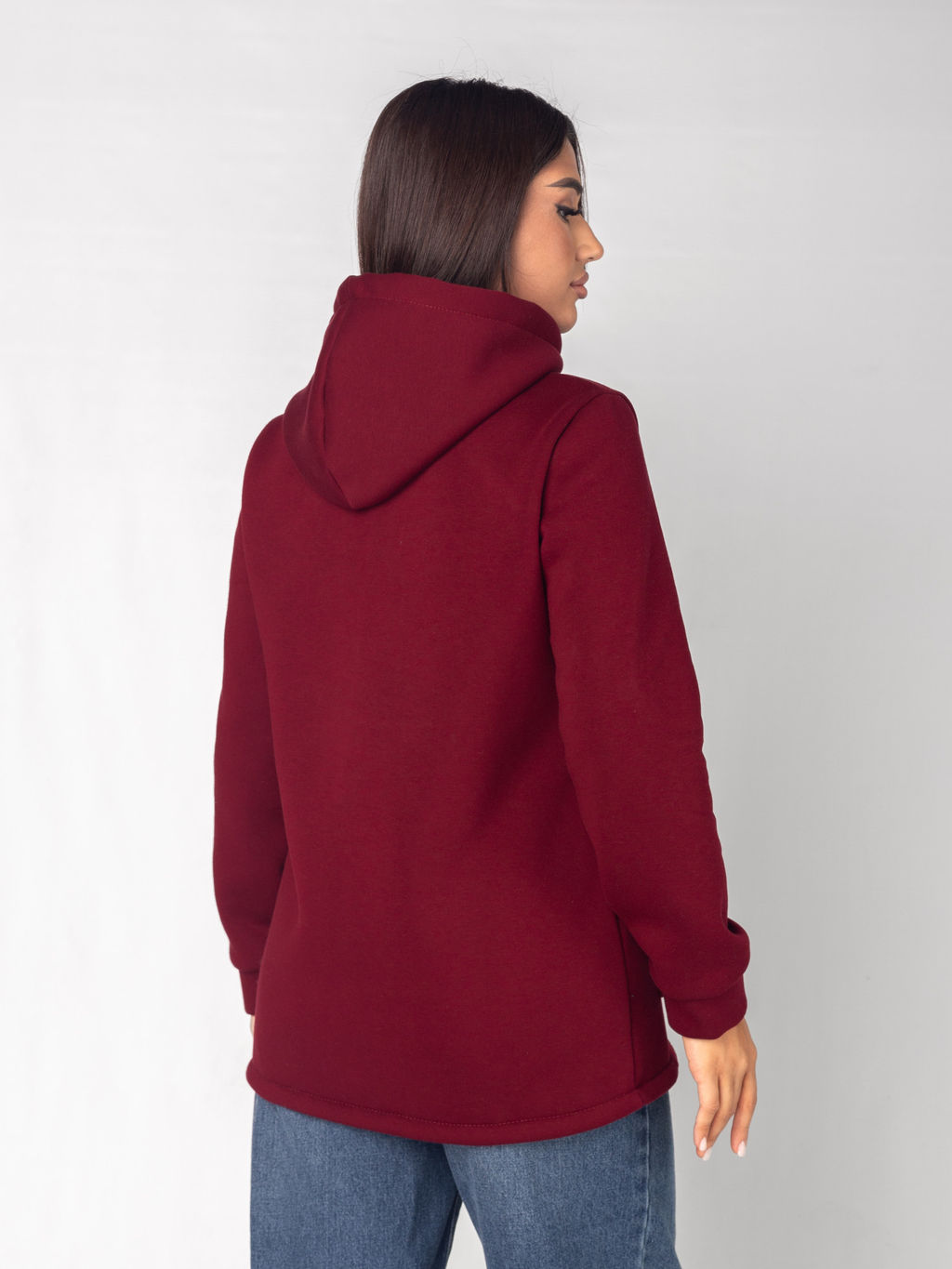 Толстовка женская футер начес 3-х нитка "РОКСАНА" БОРДО