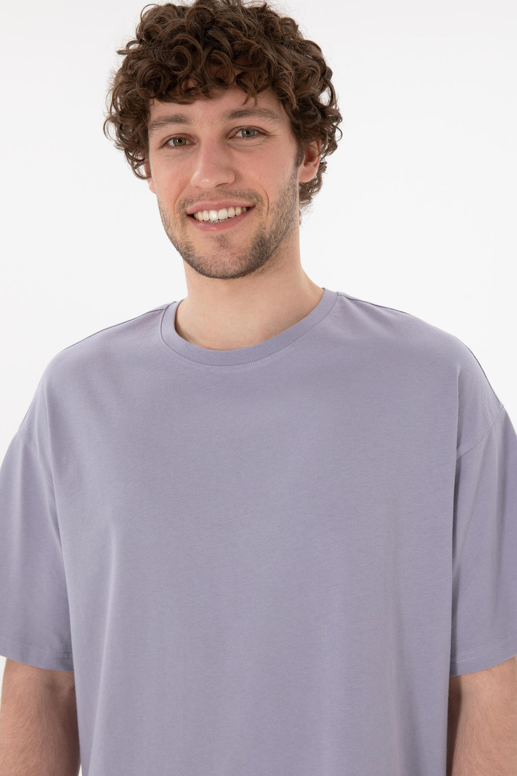 Erkek Oversize Fit Bisiklet Yaka Gri Ti__rt Sepette S_rpriz _ndirim - U.s. polo assn фото 3