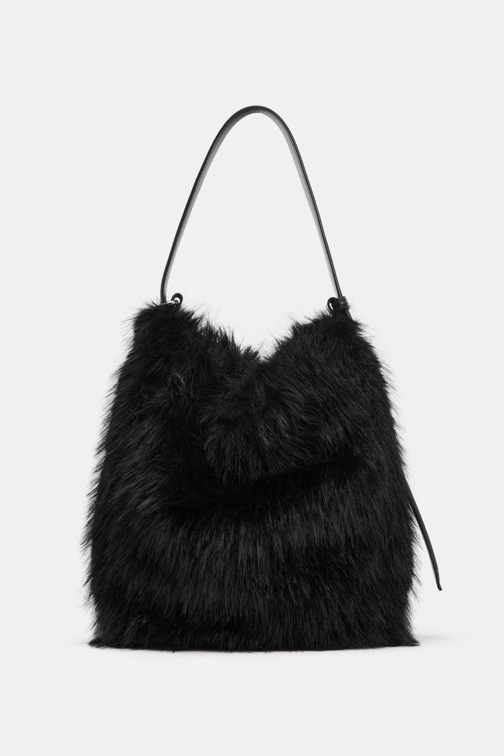 FAUX FUR BUCKET BAG - Zara фото 2
