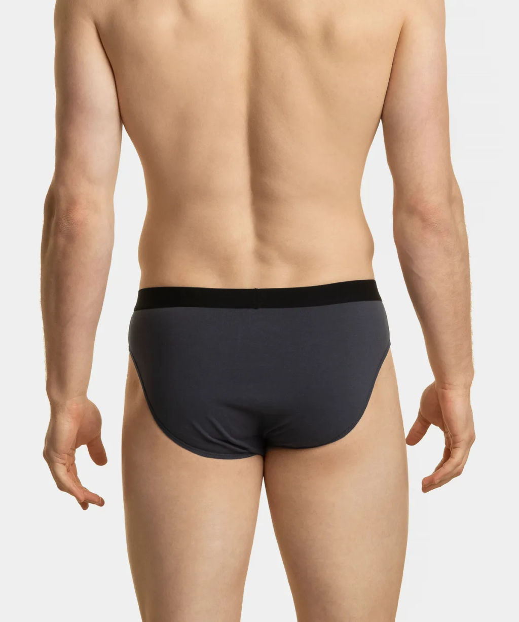 ATLANTIC 3MP-094/02 Трусы спорт Solid - набор 3 шт. шоколадный + графитовый + черный  фото 3