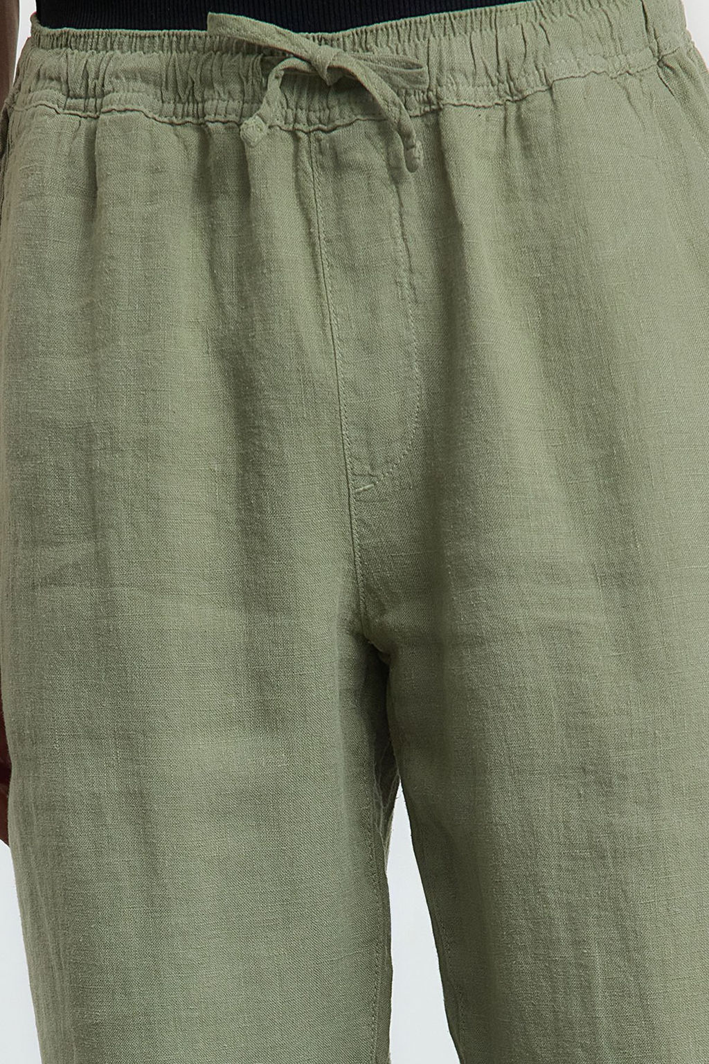 TRENDYOL MAN Premium Gri %100 Keten Straight Fit Lastikli Beli Baglamal? Pantolon TMNSS24PL00018 - Trendyolmilla фото 38