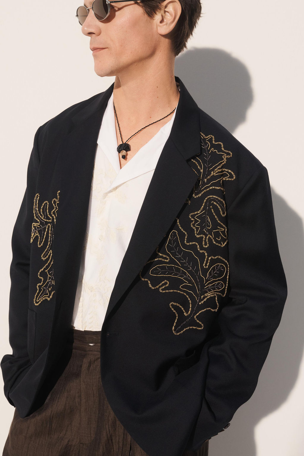 BLAZER RELAXED FIT BORDADOS CONTRASTE / Azul - Zara фото 2