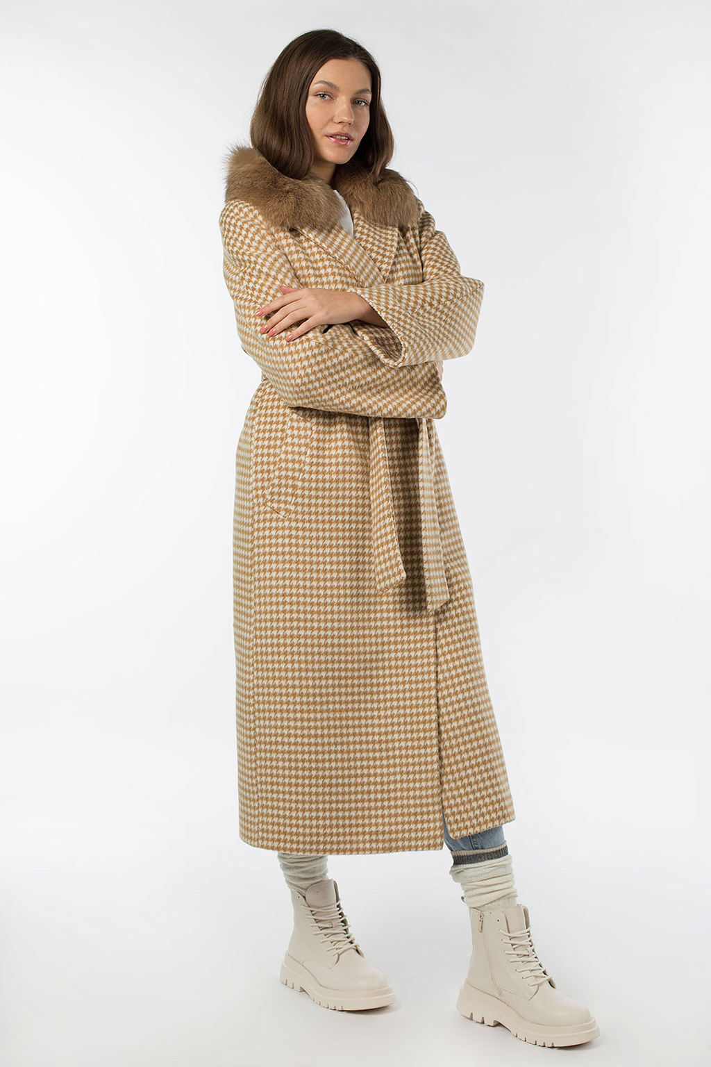 Мех натуральный (песец) Пальто утепленное Термофинн 100 г - El podio фото 5