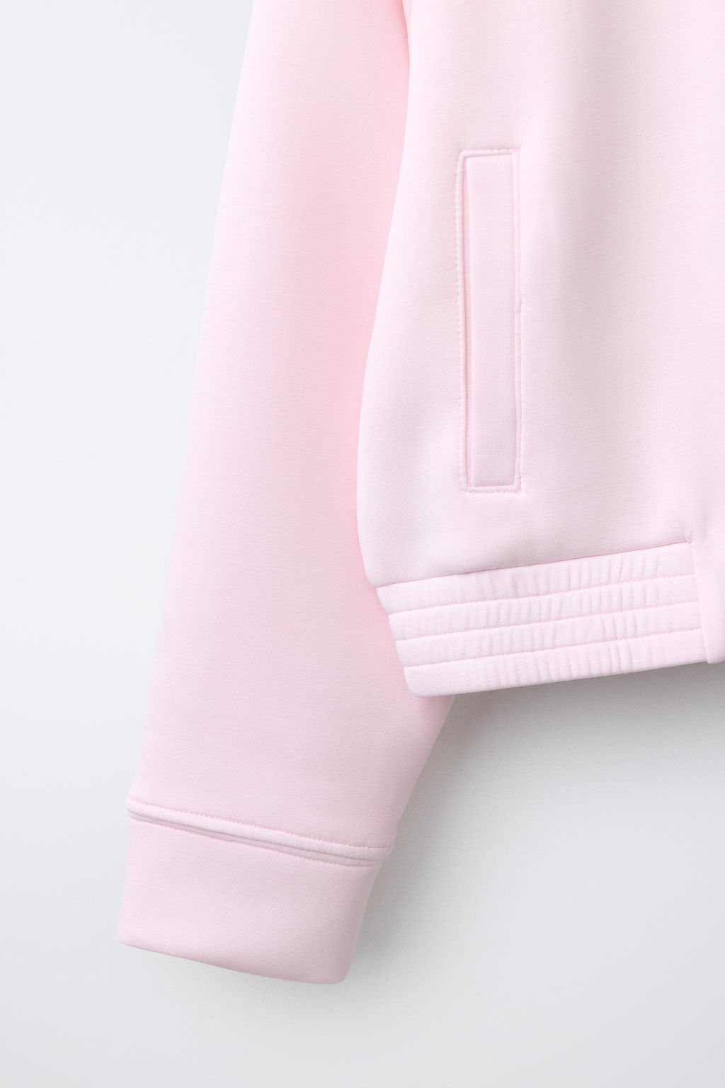 SUDADERA CREMALLERA CON MODAL / Rosa pastel - Zara фото 4