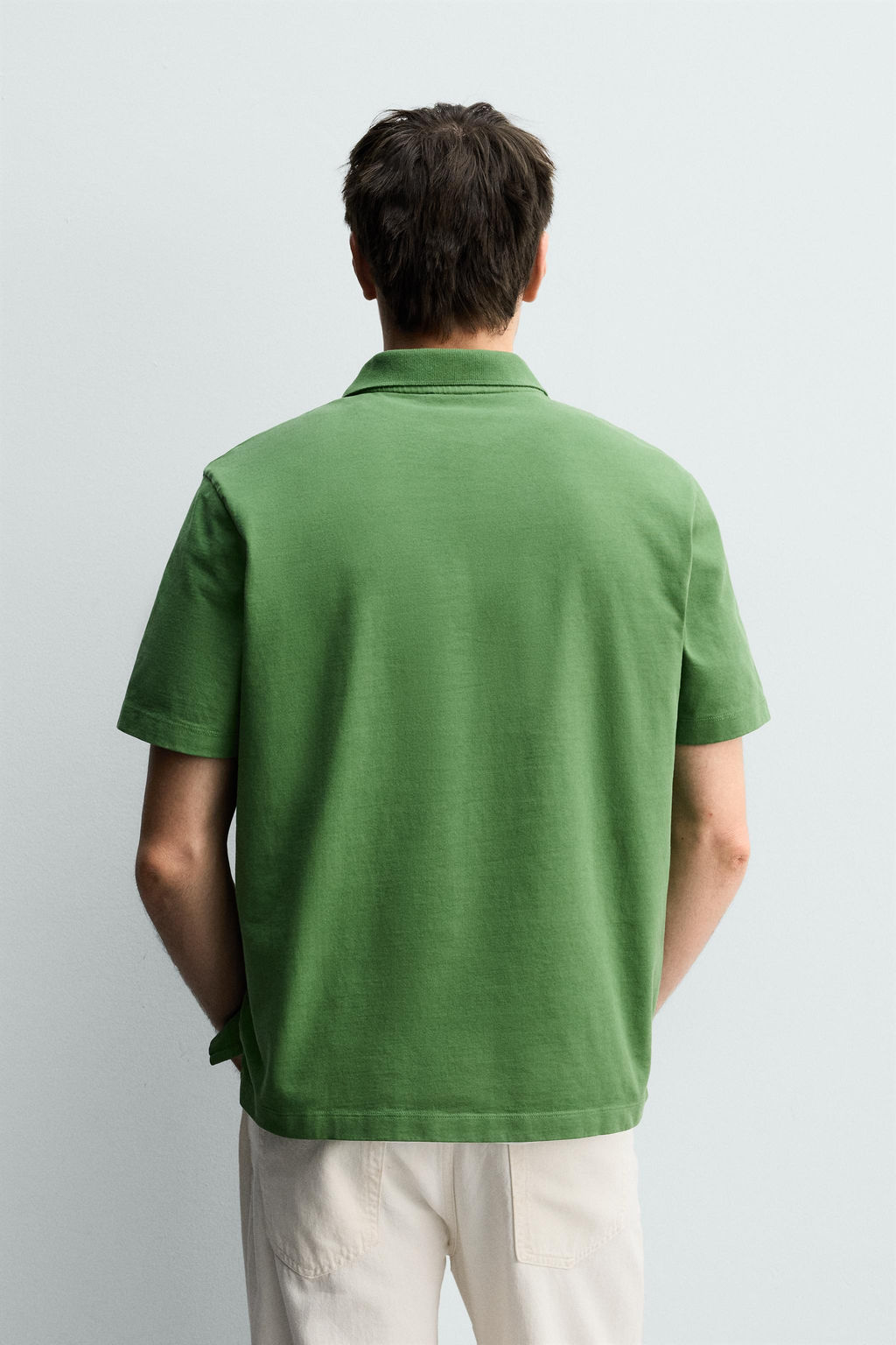POLO REGULAR FIT LAVADO / Verde - Zara фото 3