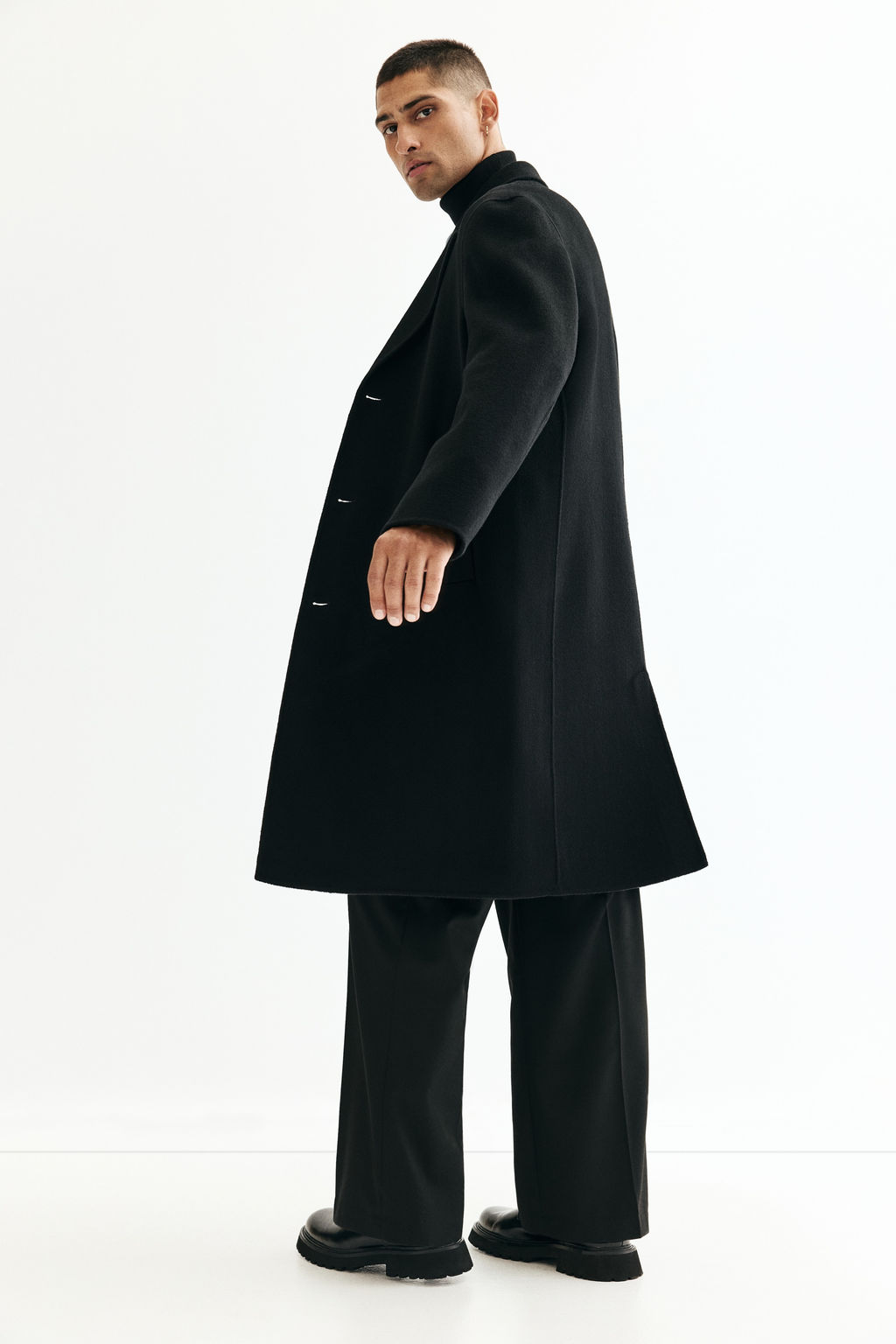 Single-breasted wool coat - H&m фото 6