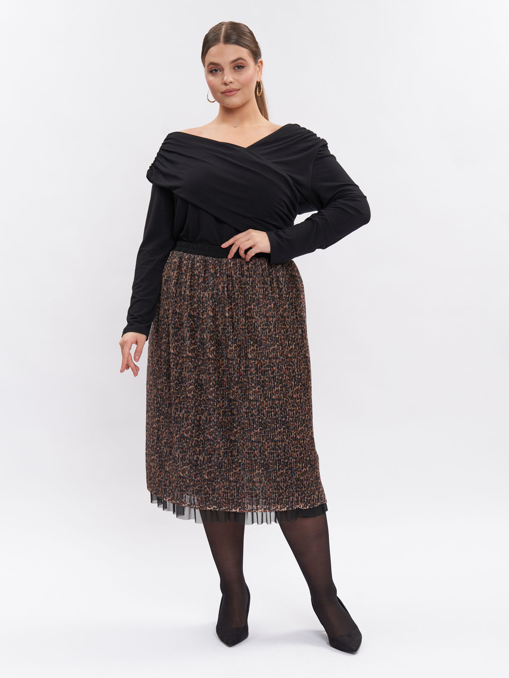 Юбка плиссированная UB25109LEO01 - Артесса фото 3