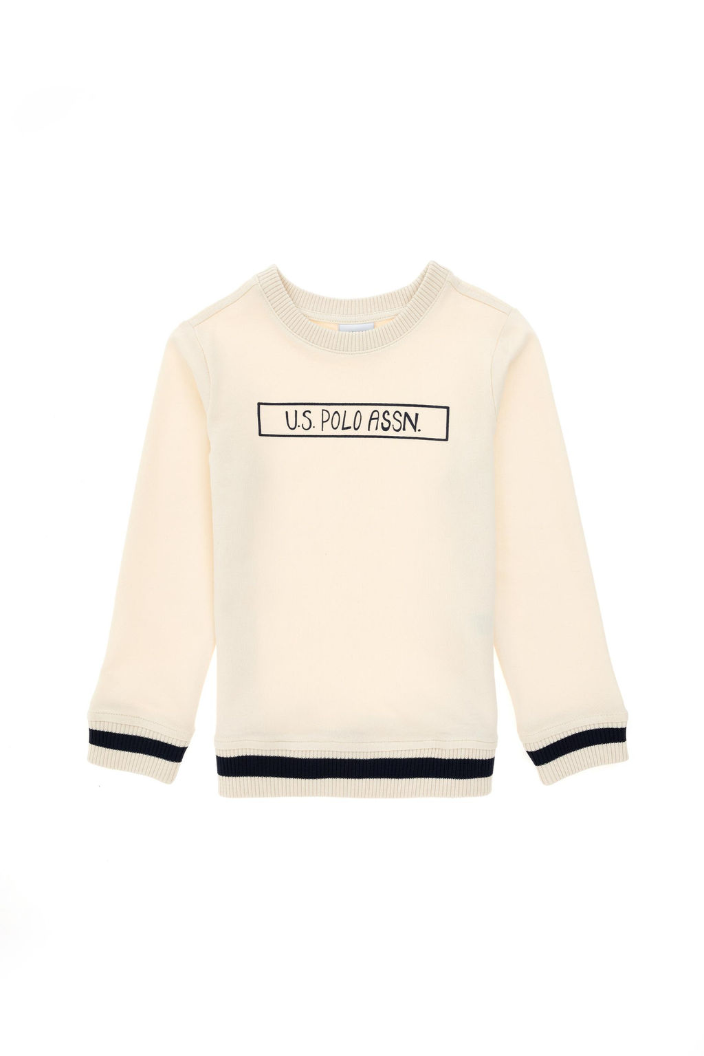 Кремовый базовый свитшот для мальчика Неожиданная скидка в корзине - U.s. polo assn фото 2