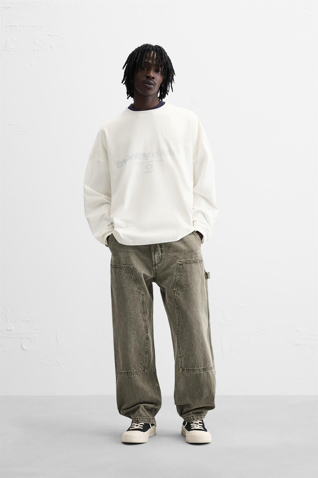 FADED CARPENTER POCKET TROUSERS - Zara фото 19