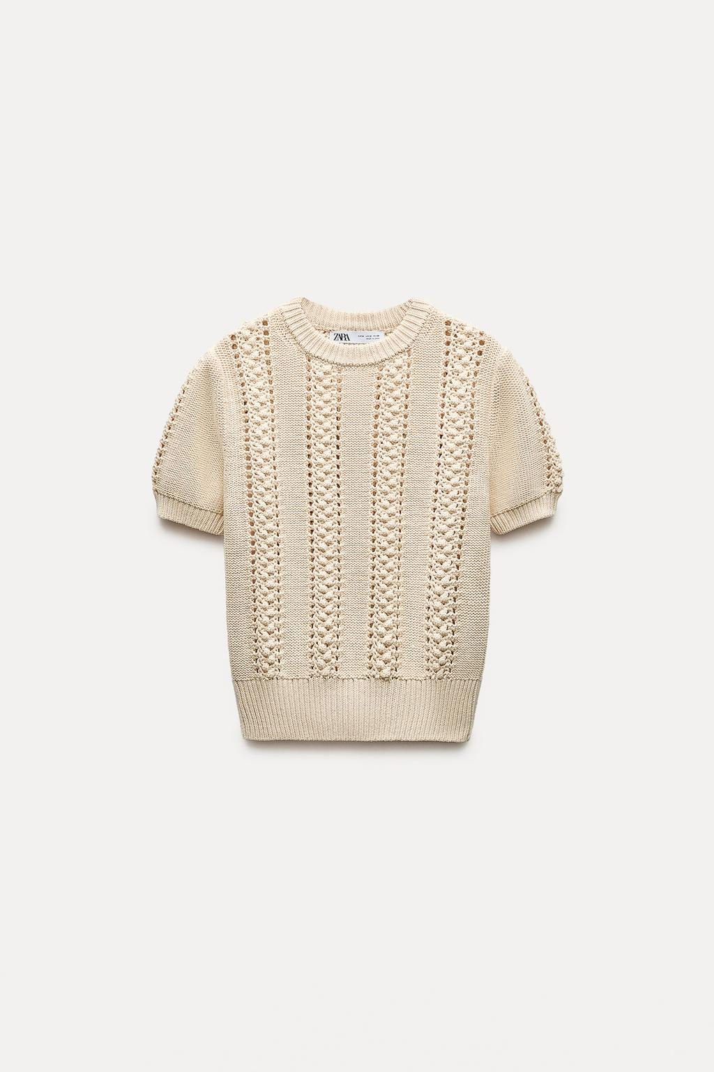 SHORT SLEEVE KNIT SWEATER - Zara фото 3