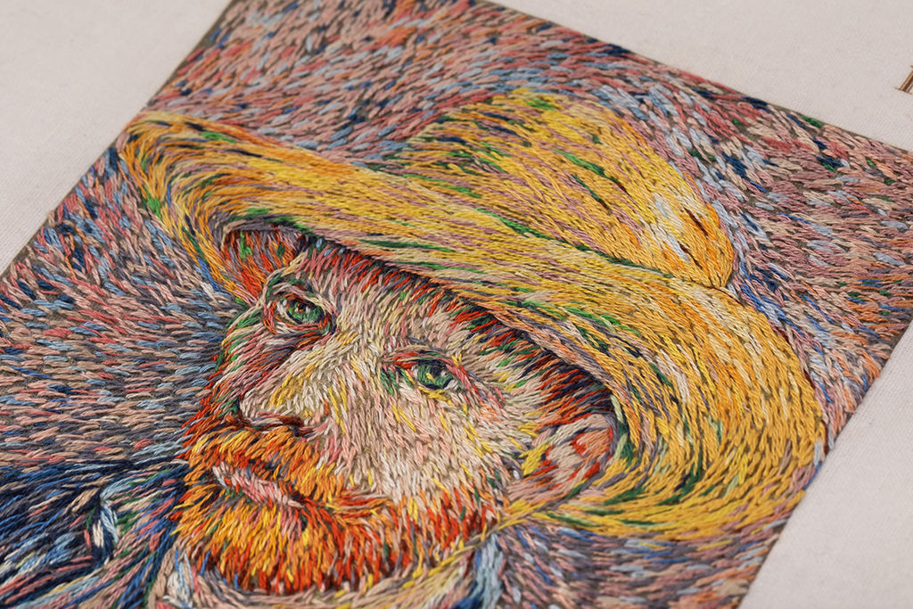 Набор для вышивания PANNA Живая картина MET-JK-2259 Автопортрет в соломенной шляпе 12 х 14.5 см