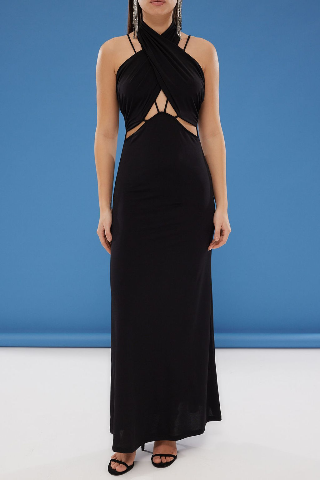 TRENDYOLMILLA Siyah Cut Out/Pencere Detayl? Orme Elbise TPRSS25EL00020  фото 4