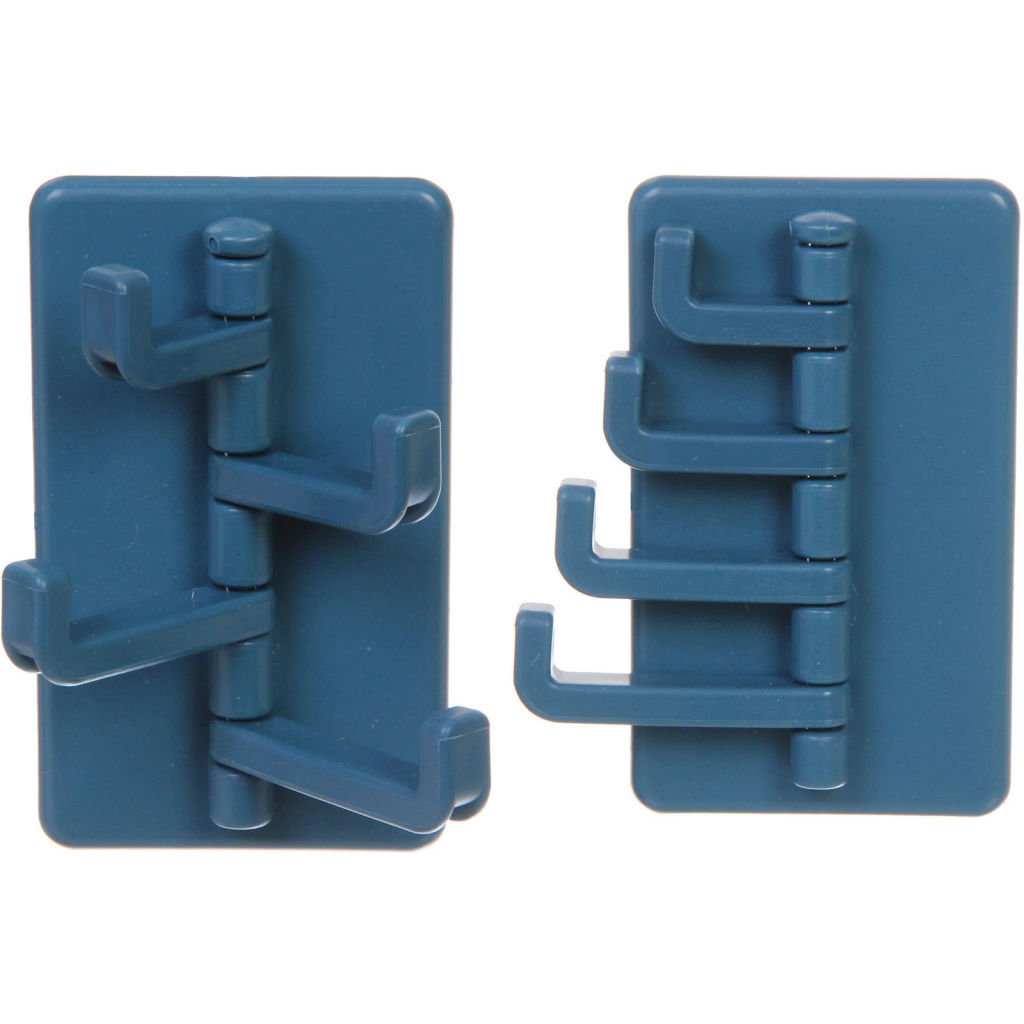 Цена за 10 шт. Крючок настенный многофункциональный на липкой основе "ИДЕЯДОМА", цвет лазурный синий, нагрузка 3кг/9*5,5см (пакет с подвесом)