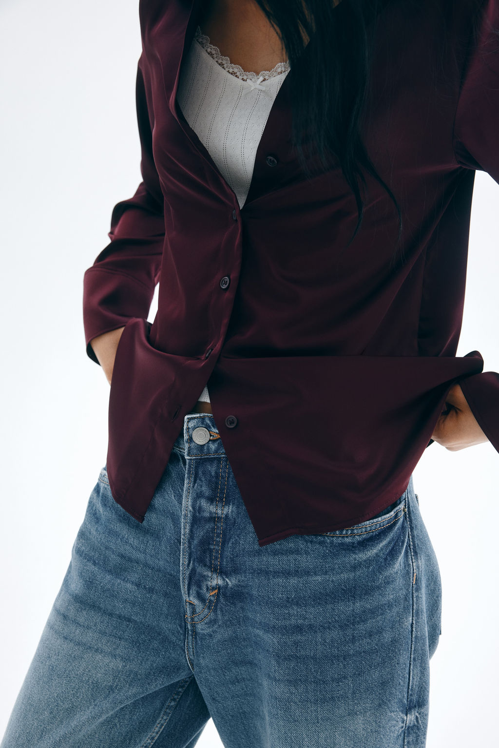 Blusa con escote de pico - H&m фото 12