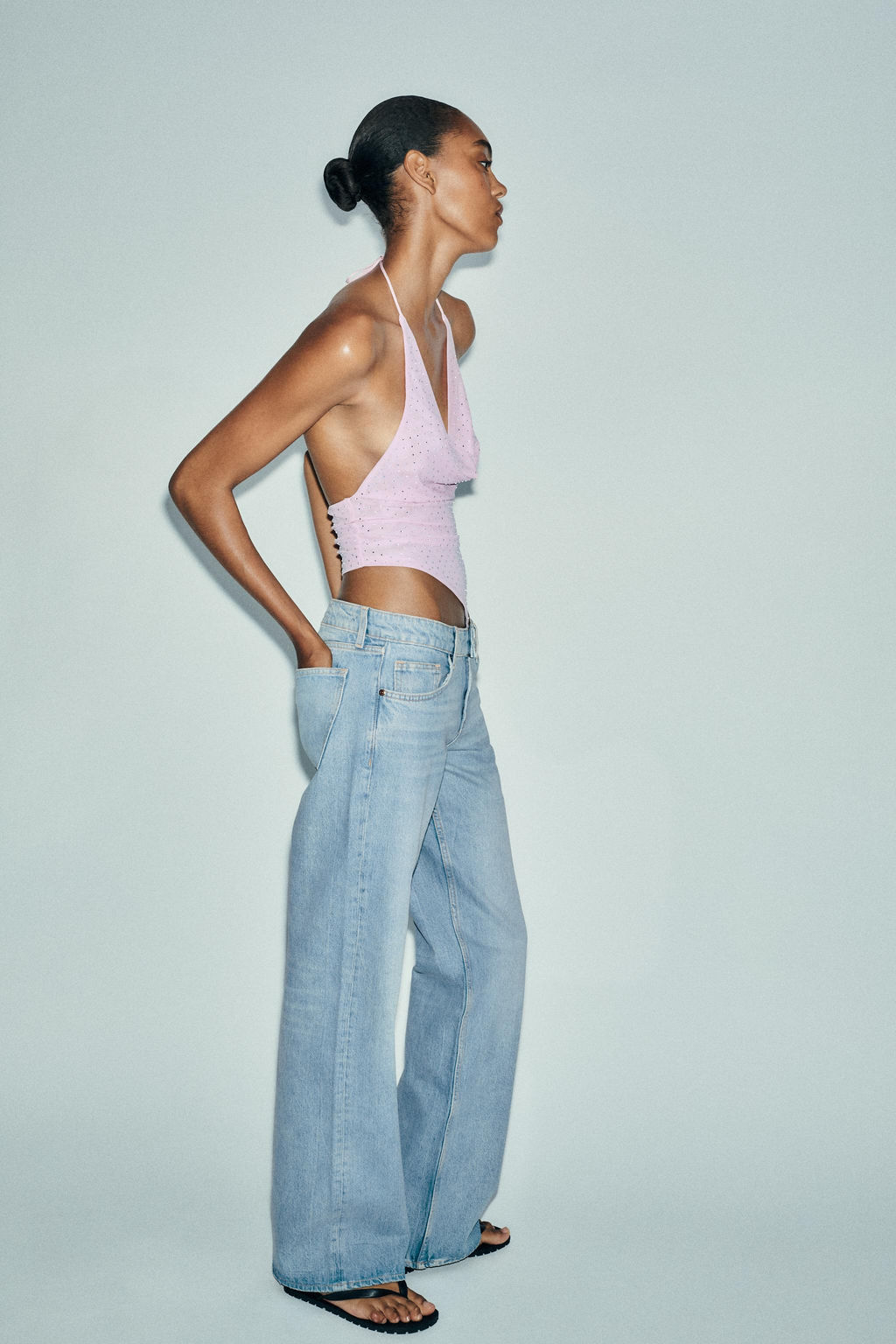 TRF WIDE-LEG LOW-RISE JEANS - Zara фото 43