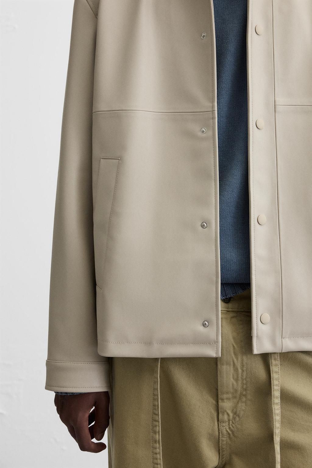 LEATHER EFFECT JACKET - Zara фото 5