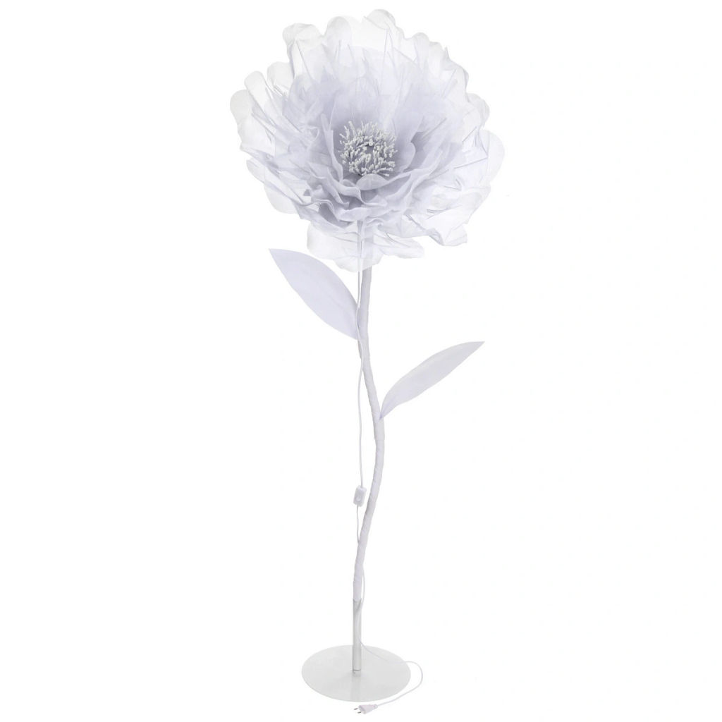 Фигура светодиодная "Нежный цветок" на стойке, d-75см, h-1,6 м, пост.свечение,220v,Белый