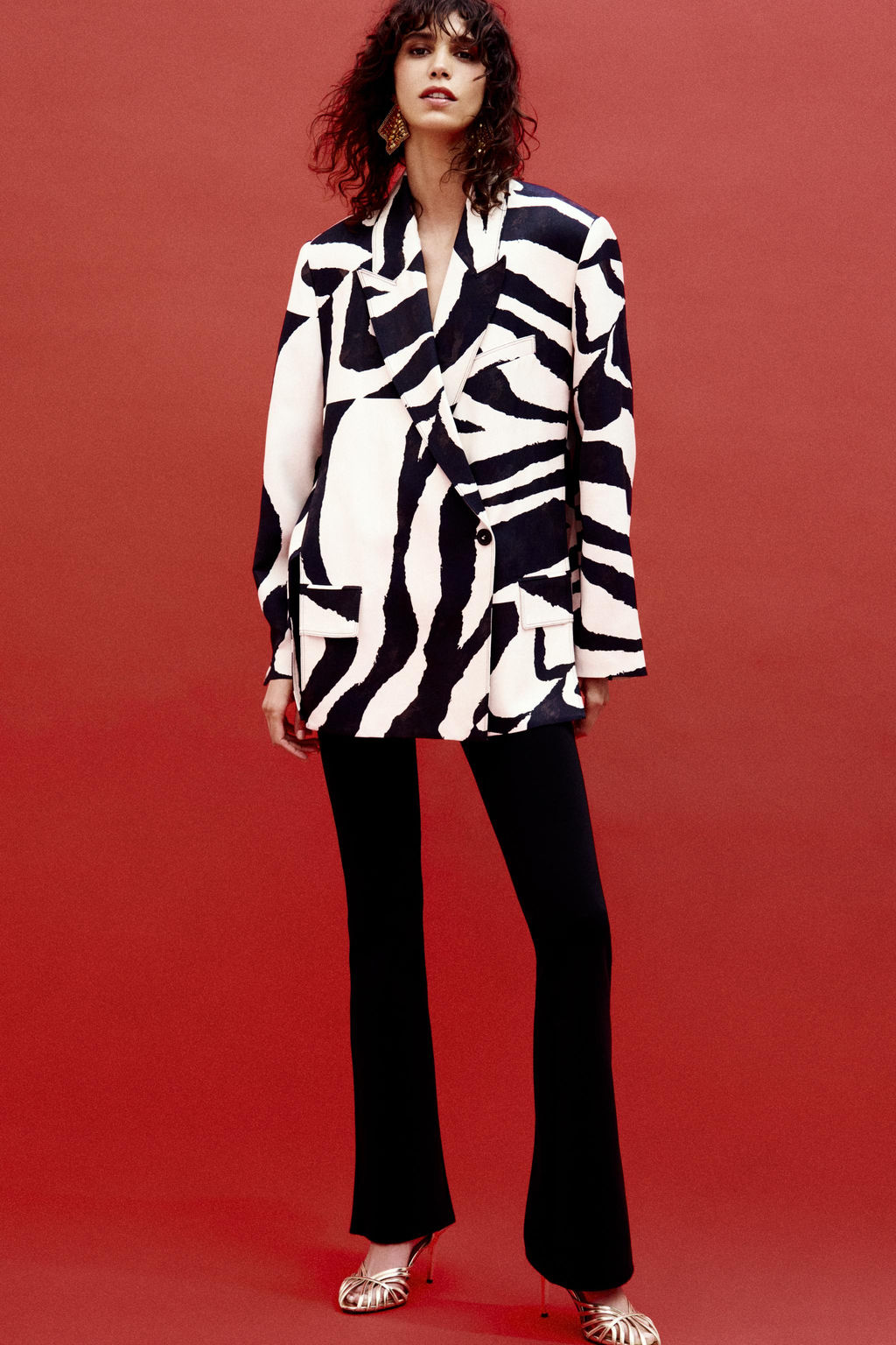 ZW COLLECTION ANIMAL PRINT BLAZER - Zara фото 6