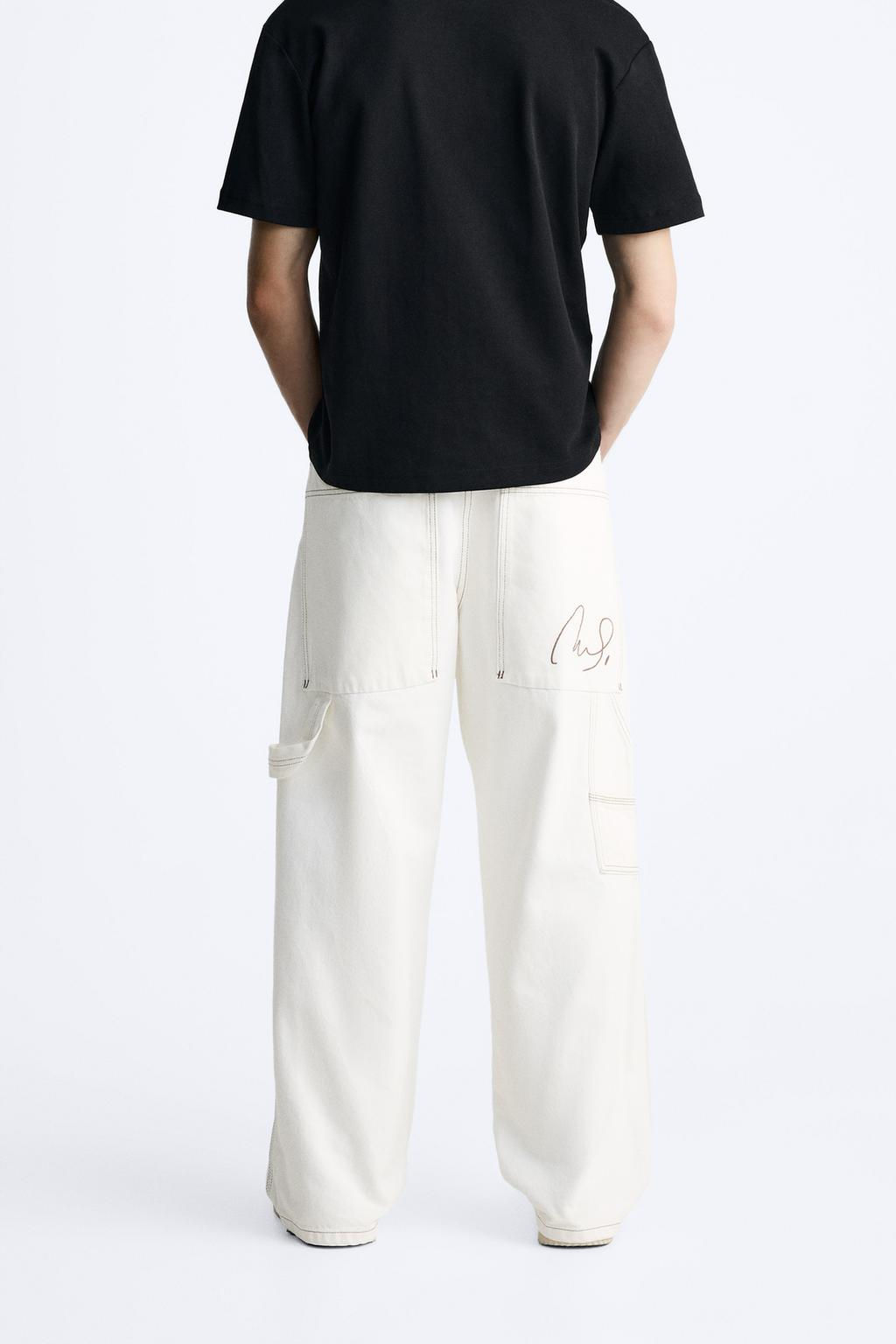BAGGY JEANS WITH TOPSTITCHING - Zara фото 3