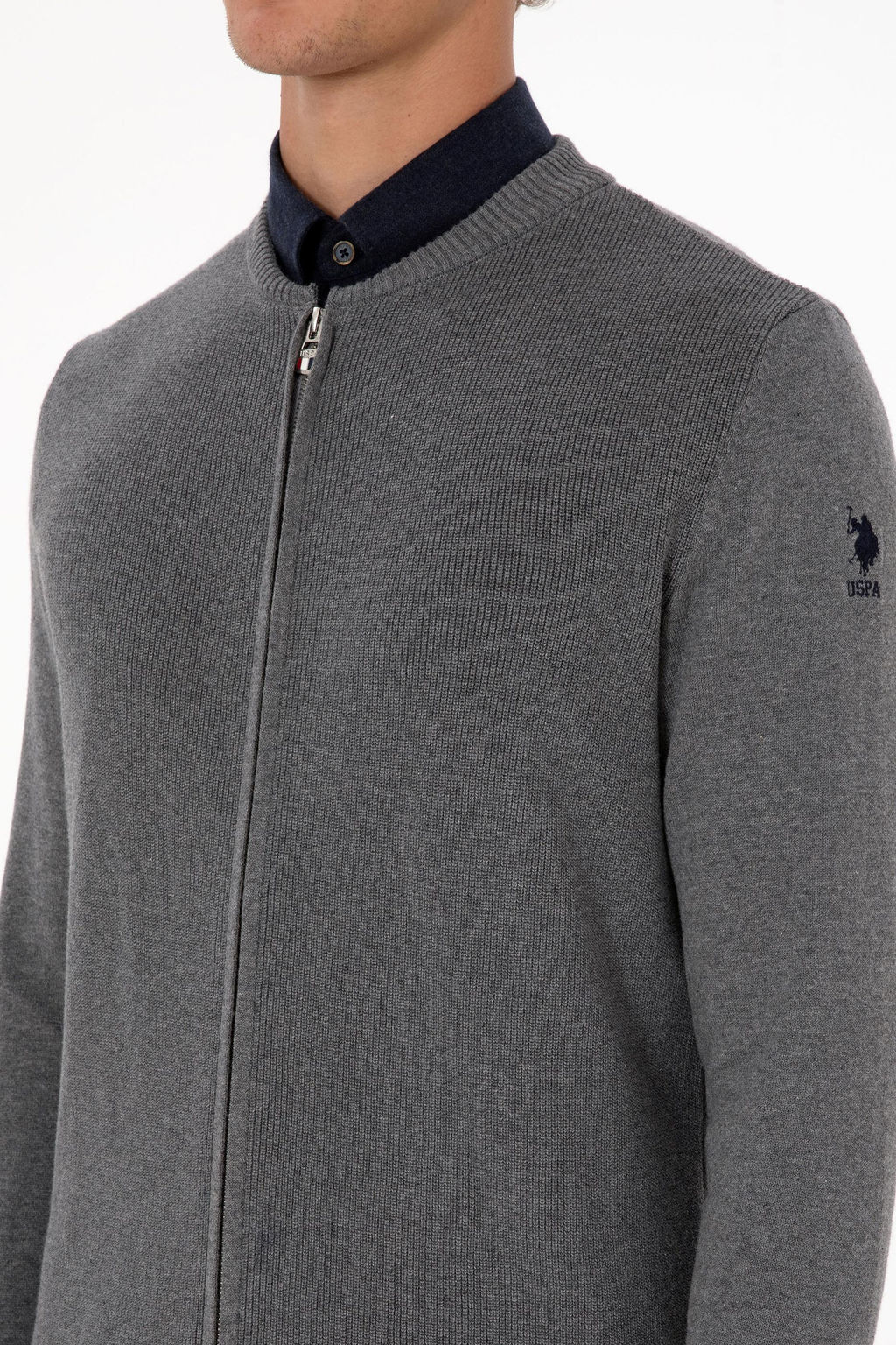 Erkek Gri Melanj Basic Triko H_rka Sepette S_rpriz _ndirim - U.s. polo assn фото 7