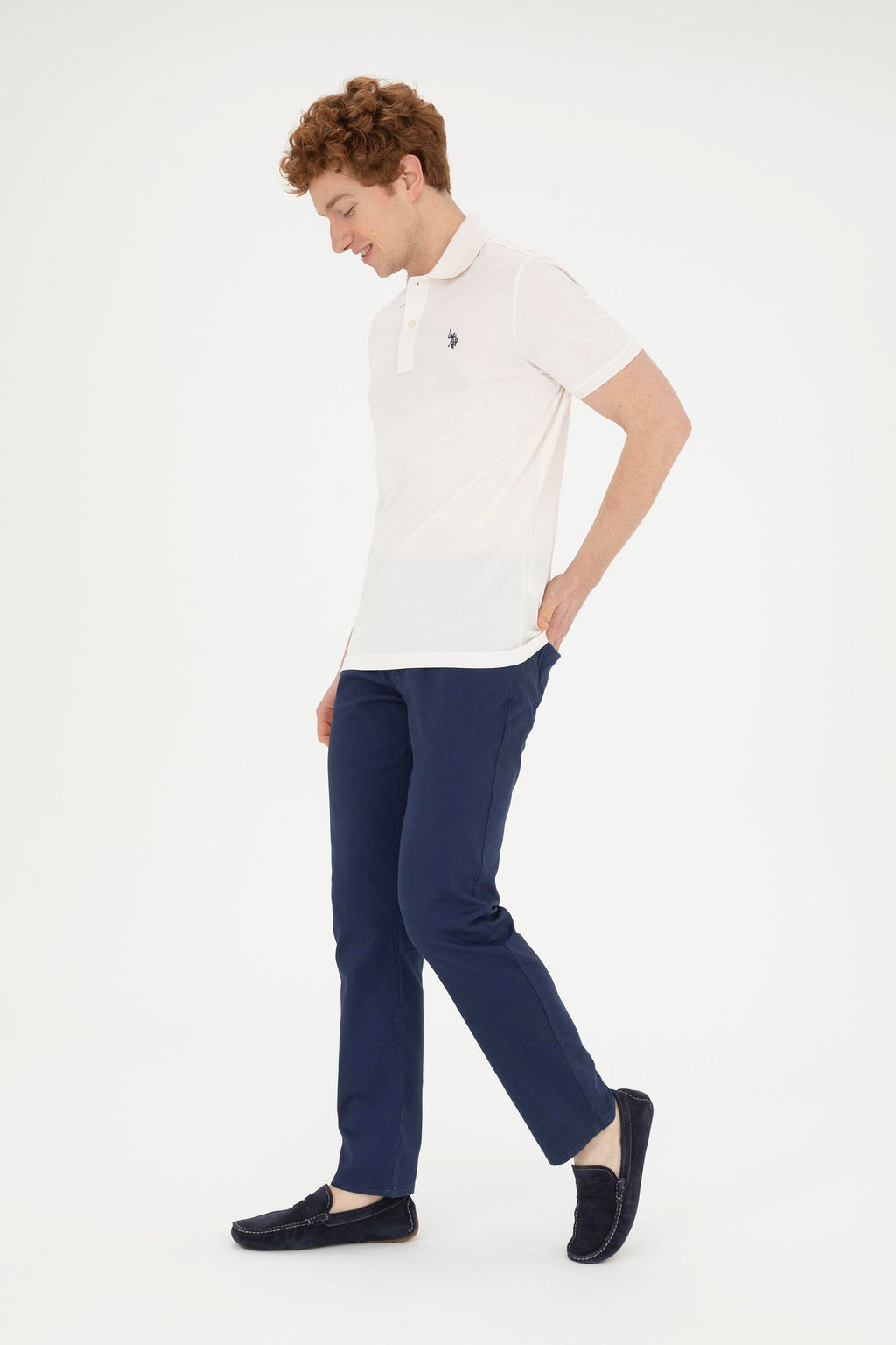 Мужская базовая футболка цвета экрю Неожиданная скидка в корзине - U.s. polo assn фото 4