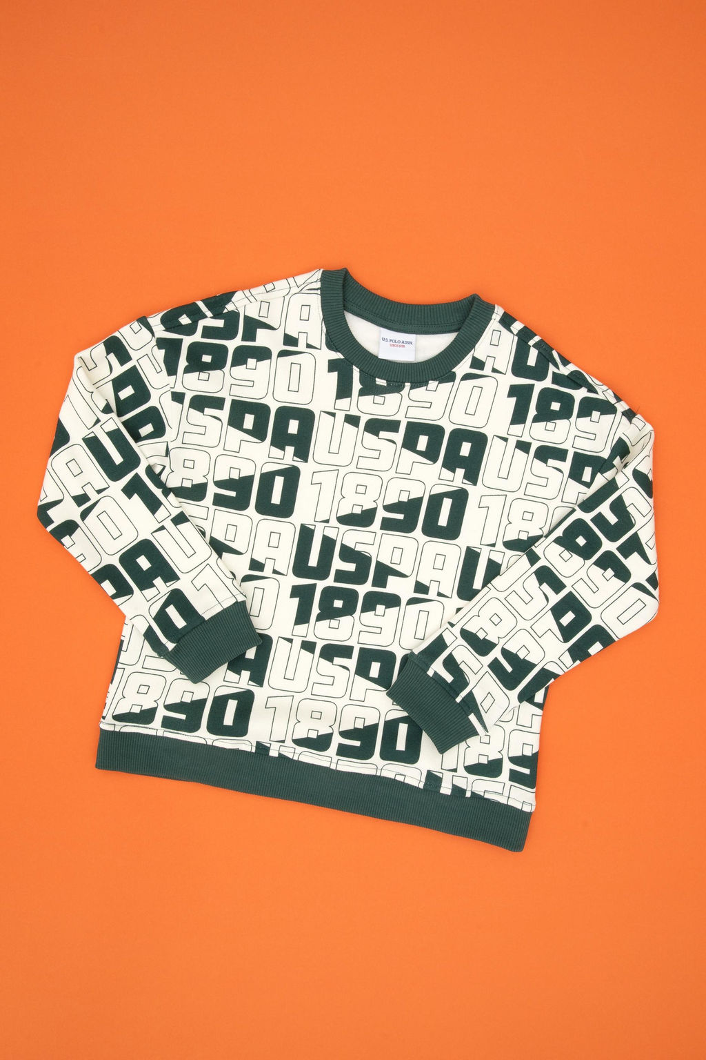 Erkek _ocuk Koyu Ye_il Bisiklet Yaka Sweatshirt Sepette S_rpriz _ndirim