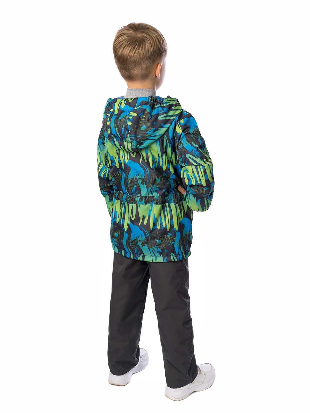 Брюки на поясе демисезонные серые (86-92, 52)