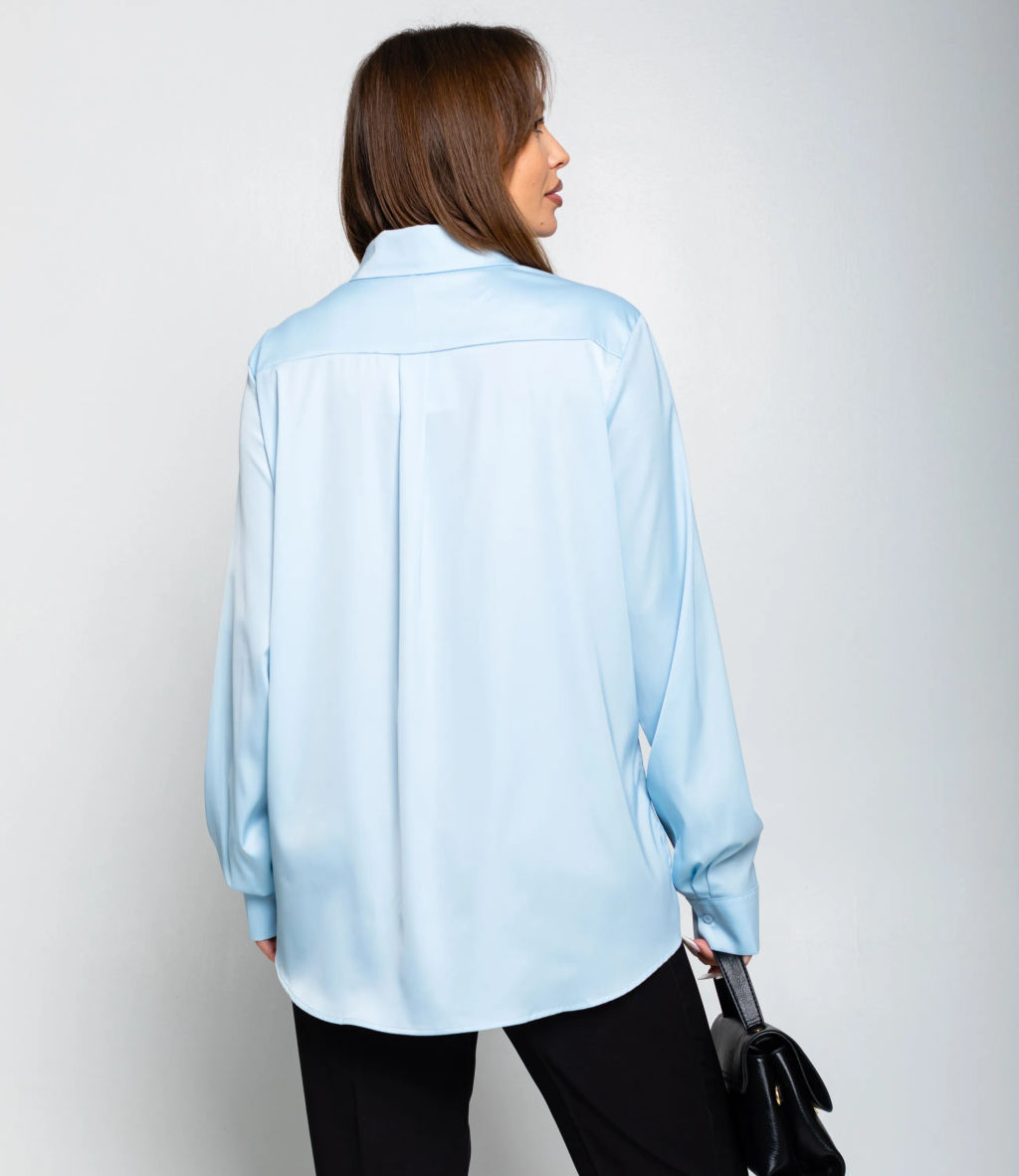 Рубашка #ОКТ085005, голубой - Dommod фото 3