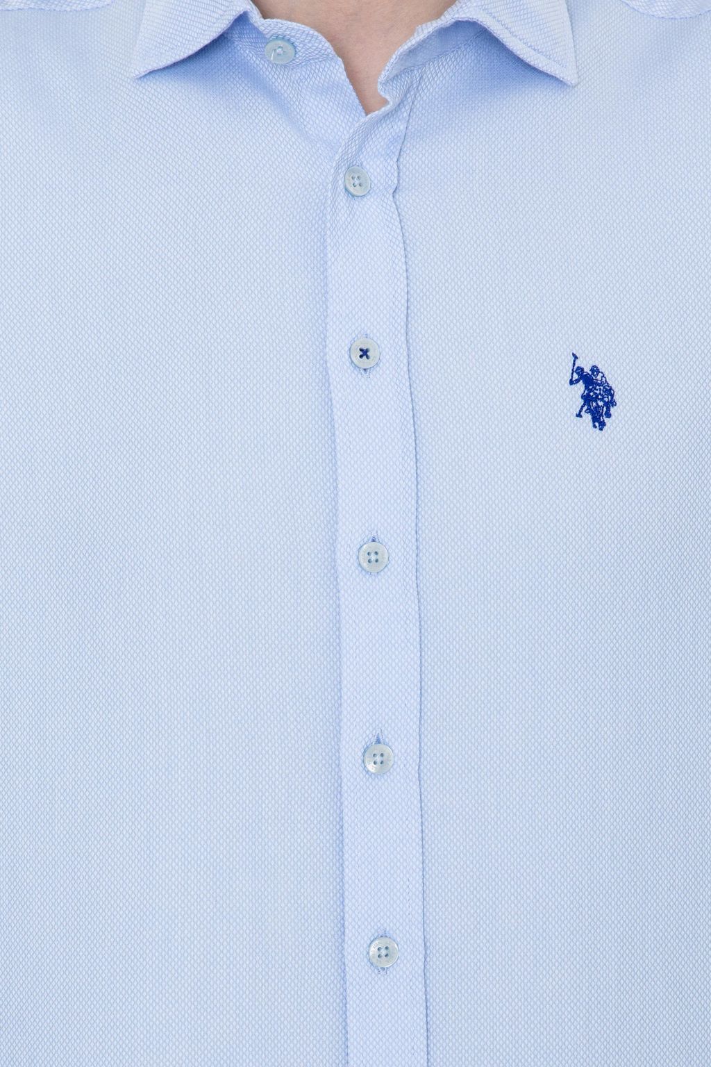 U. S. Polo Assn Мужская голубая рубашка с длинным рукавом - U.s. polo assn фото 6