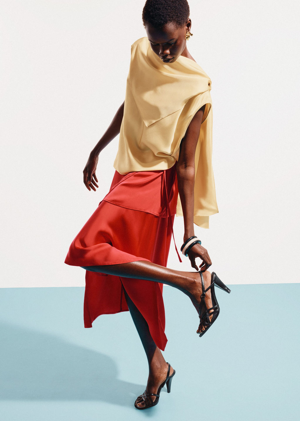 Falda cruzada con paneles superpuestos - H&m фото 3