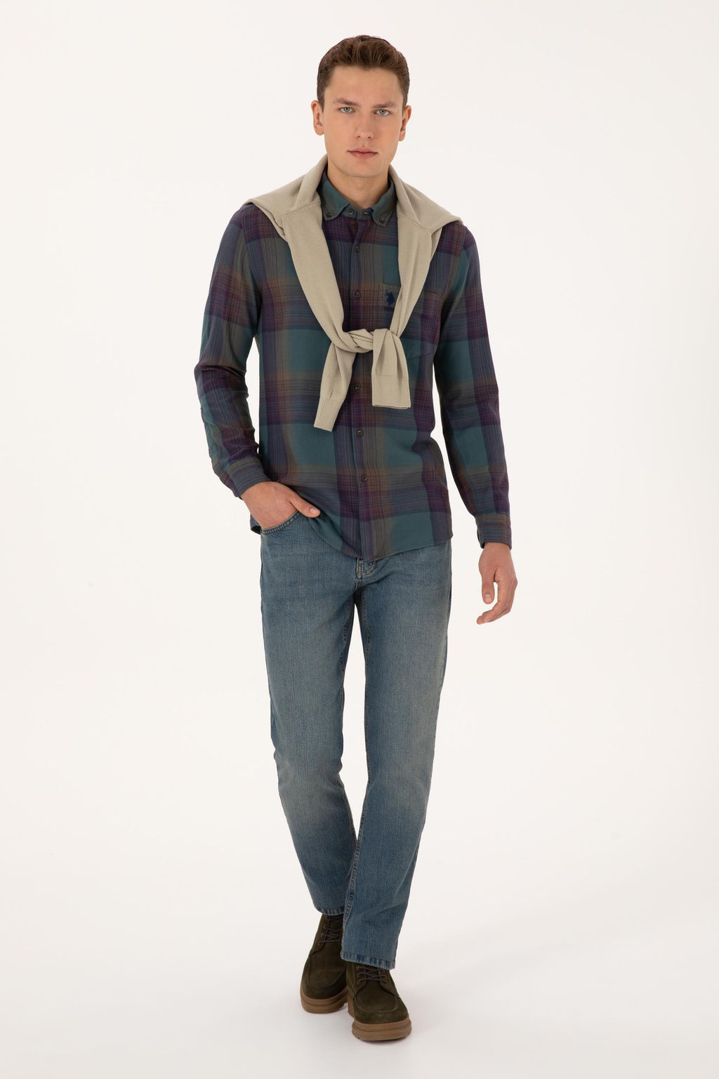 Erkek Koyu Ye_il Uzun Kollu G_mlek - U.s. polo assn фото 4