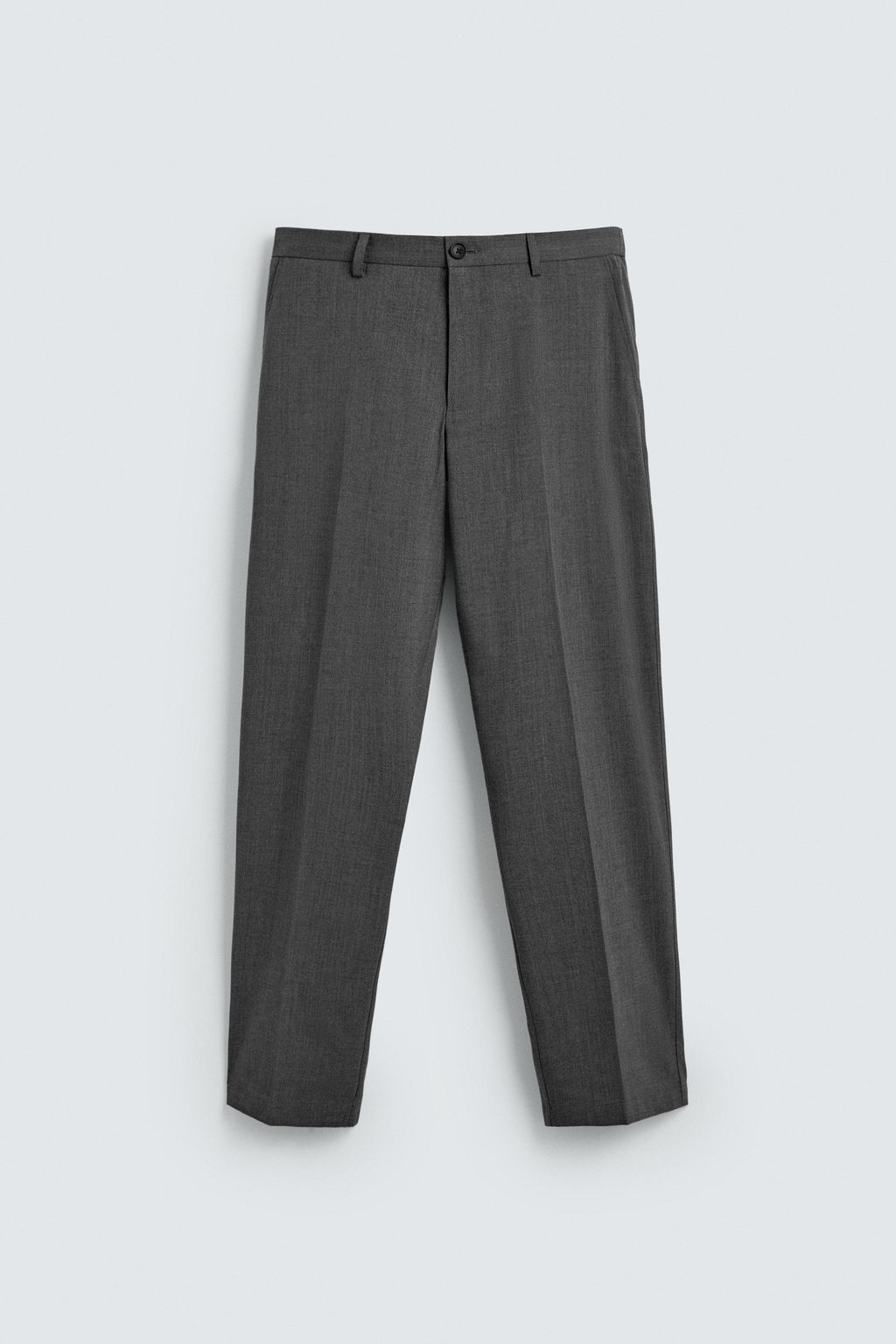 PANTAL?N CON LANA REGULAR FIT NON IRON / Gris - Zara фото 6