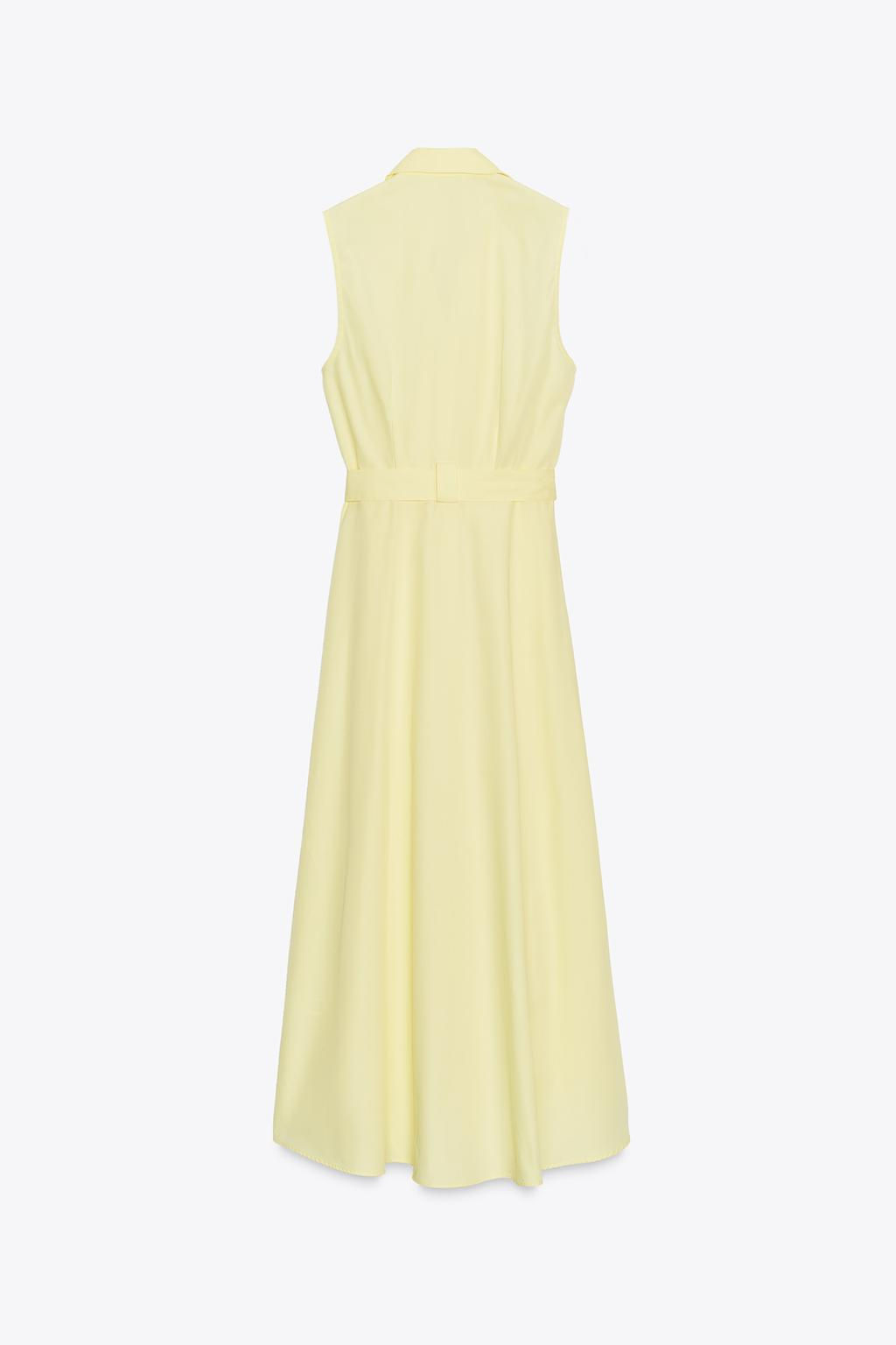 POPLIN MIDI DRESS WITH BELT - Zara фото 8