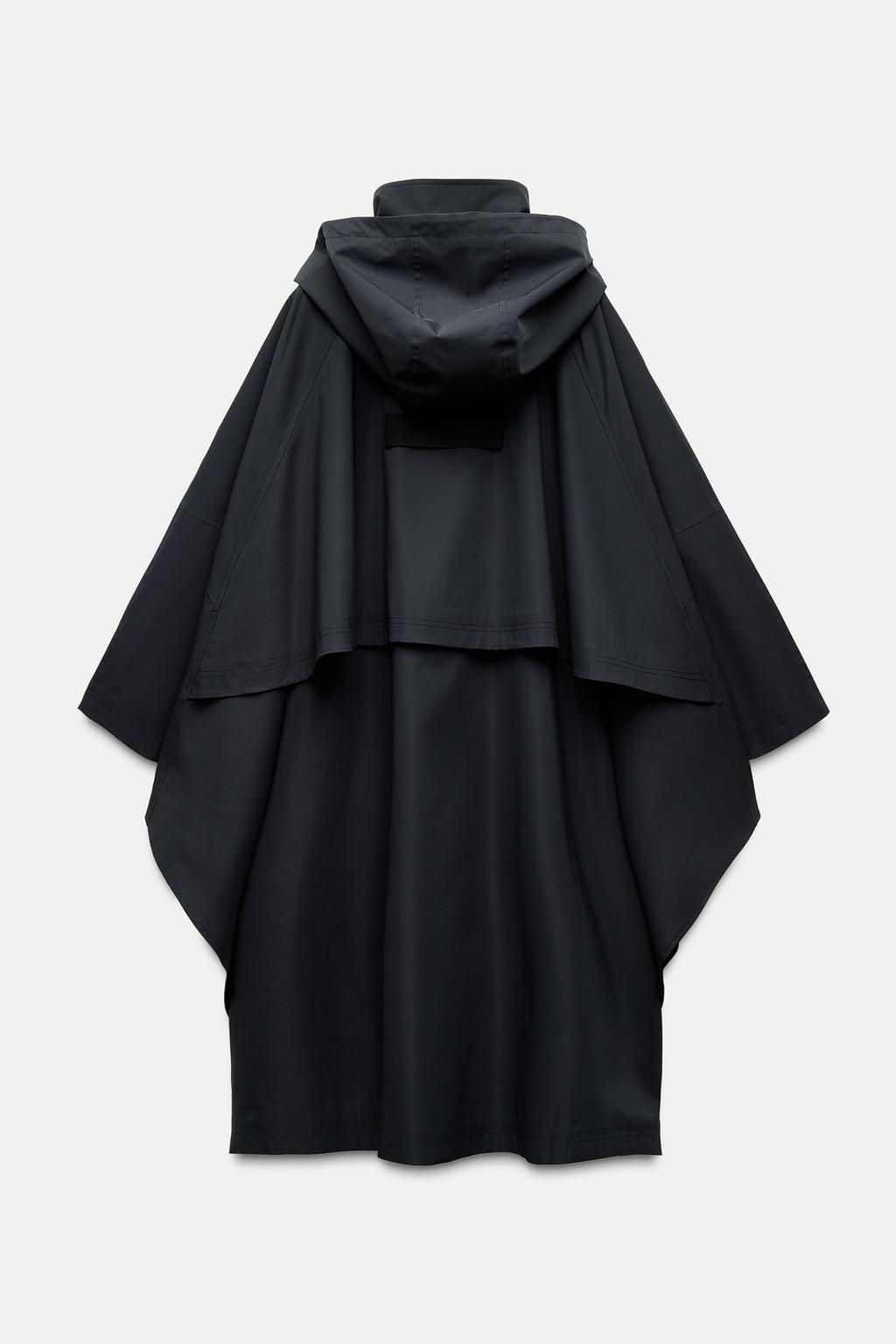 WATER-REPELLENT OVERSIZED CAPE ZW COLLECTION - Zara фото 4