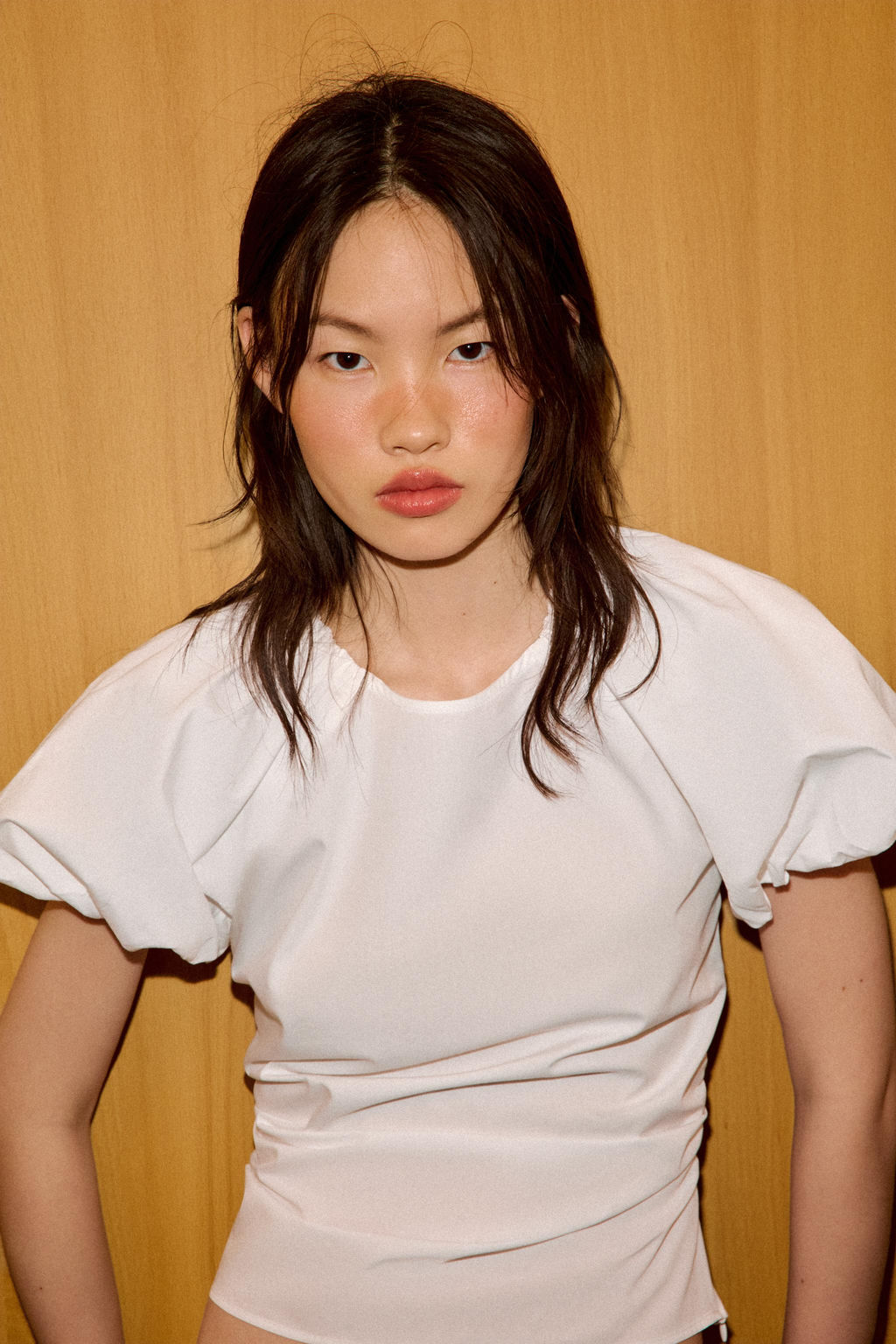 TOP POPEL?N MANGA GLOBO / Blanco - Zara фото 2