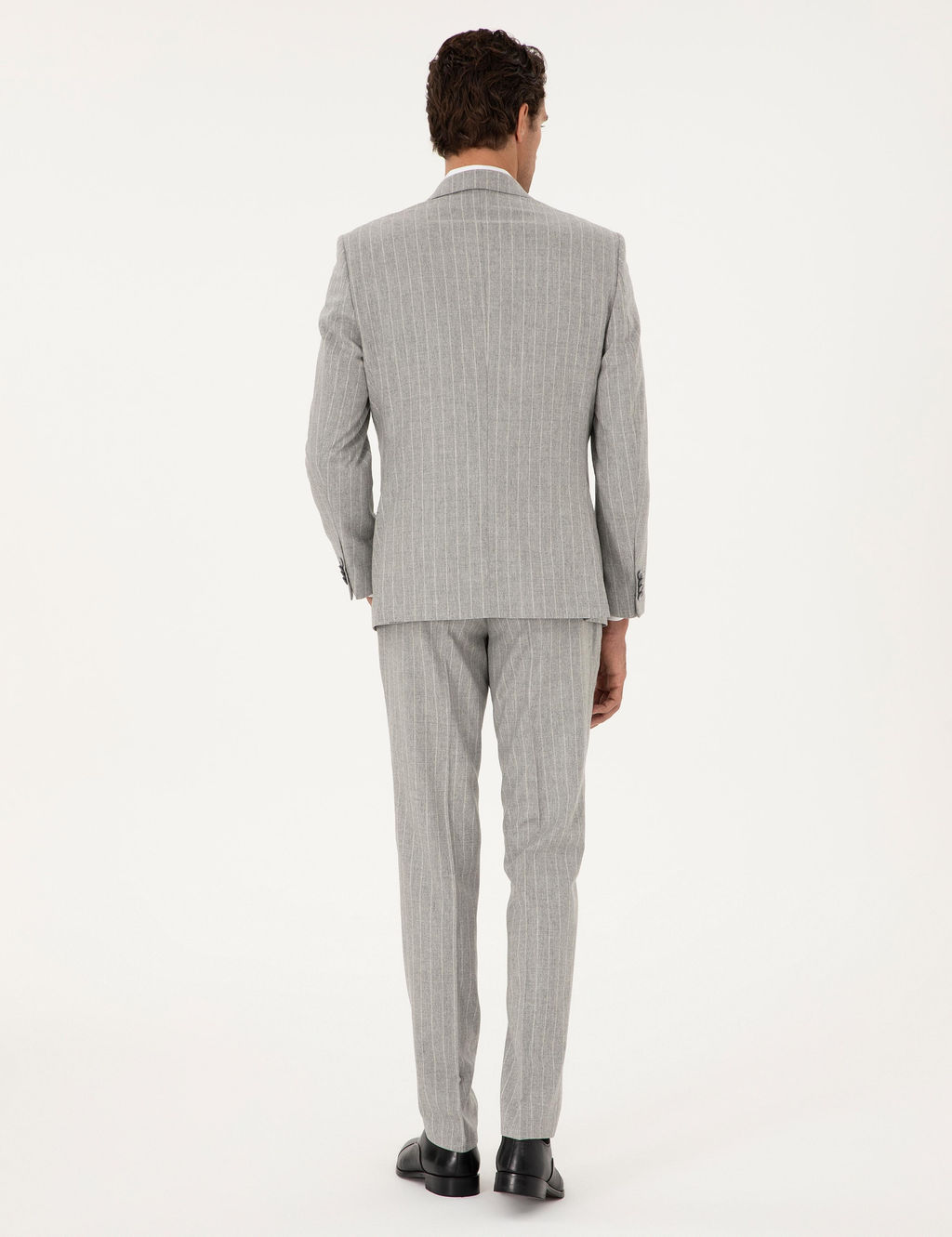 Светло-серый приталенный костюм - Cacharel фото 5