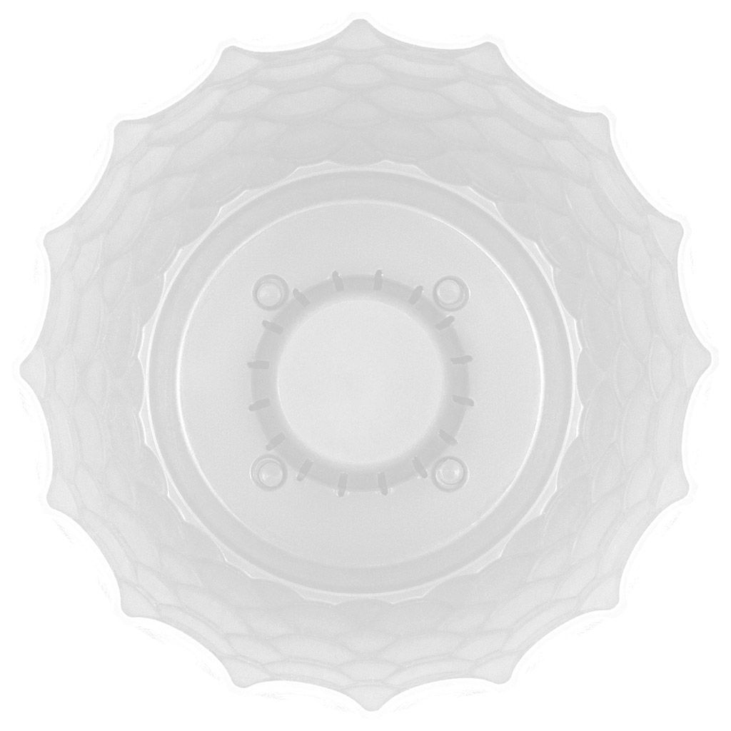 Ingreen Горшок для цветов пластмассовый Wave 1,4л, д14,5см, h13,2см, с дренажной сеткой и съемным поддоном, белоснежный жасмин (Россия) - Домашняя мода фото 3