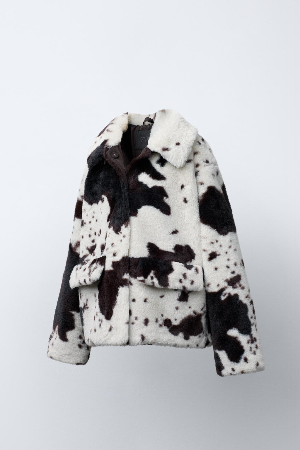 FAUX FUR COW PRINT JACKET - Zara фото 2