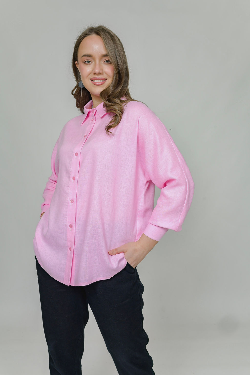 Рубашка 70% лен, 30% вискоза