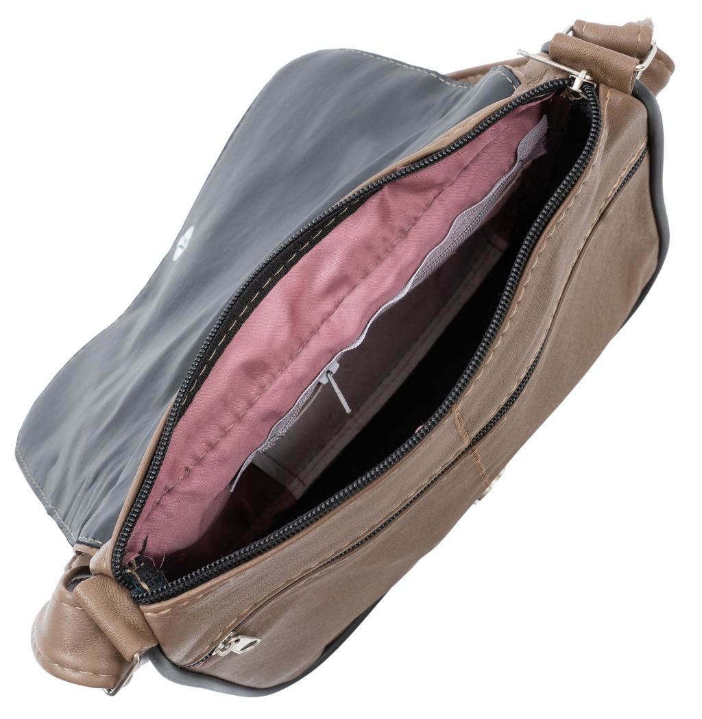 Сумка женская Sefaro TT-110 из телячьей кожи рыжая 25×18×8 см фото 2