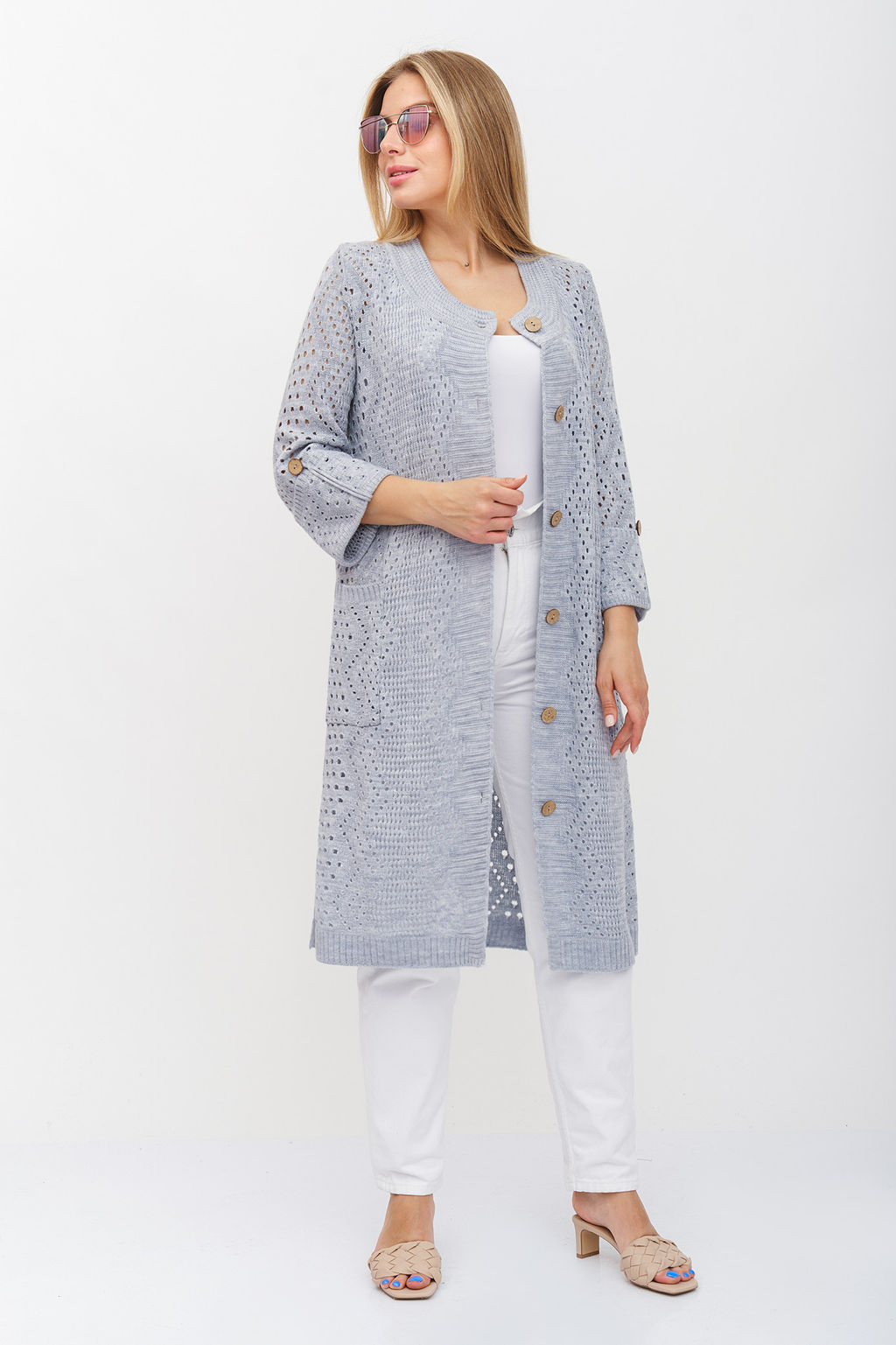 Кардиган 1-660/светло-серый - Злата Стиль фото 9