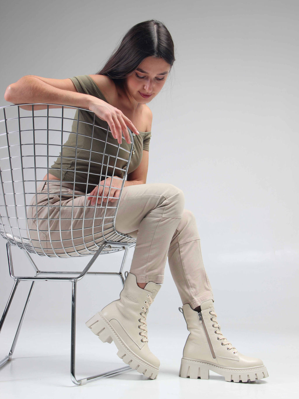 Ботинки EDART 346.чанки be. Бежевый макс/шерсть - Ed'art фото 2