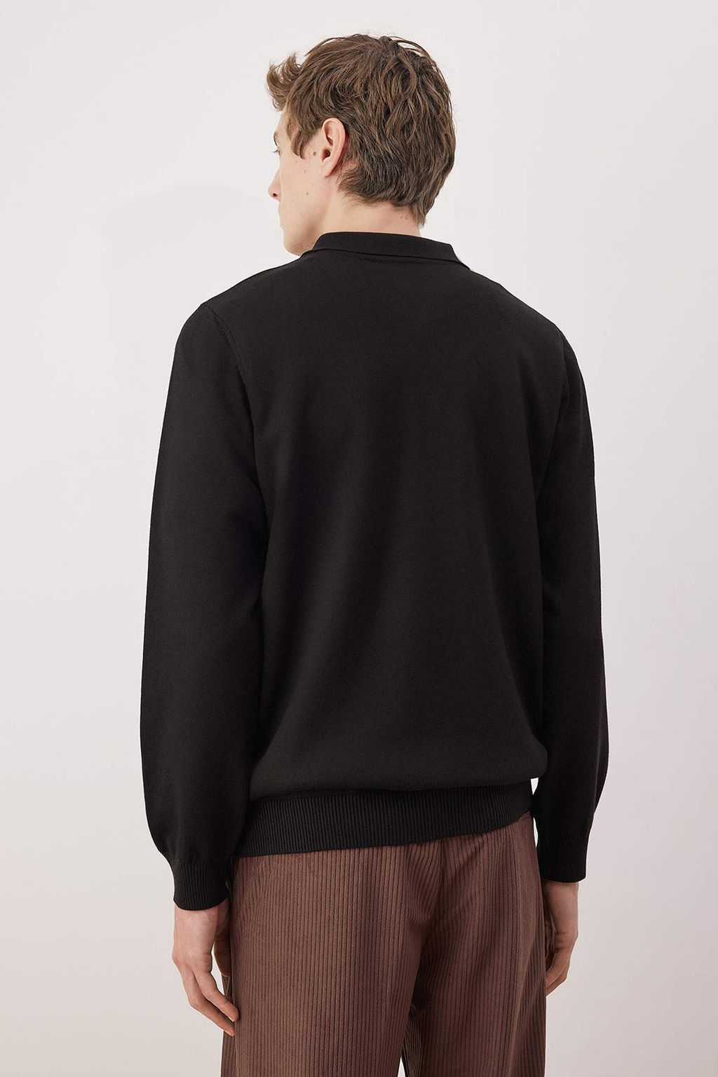 TRENDYOL MAN Lacivert Erkek Regular Polo Yaka Duz Triko Kazak TMNAW24KZ00067 - Trendyolmilla фото 32