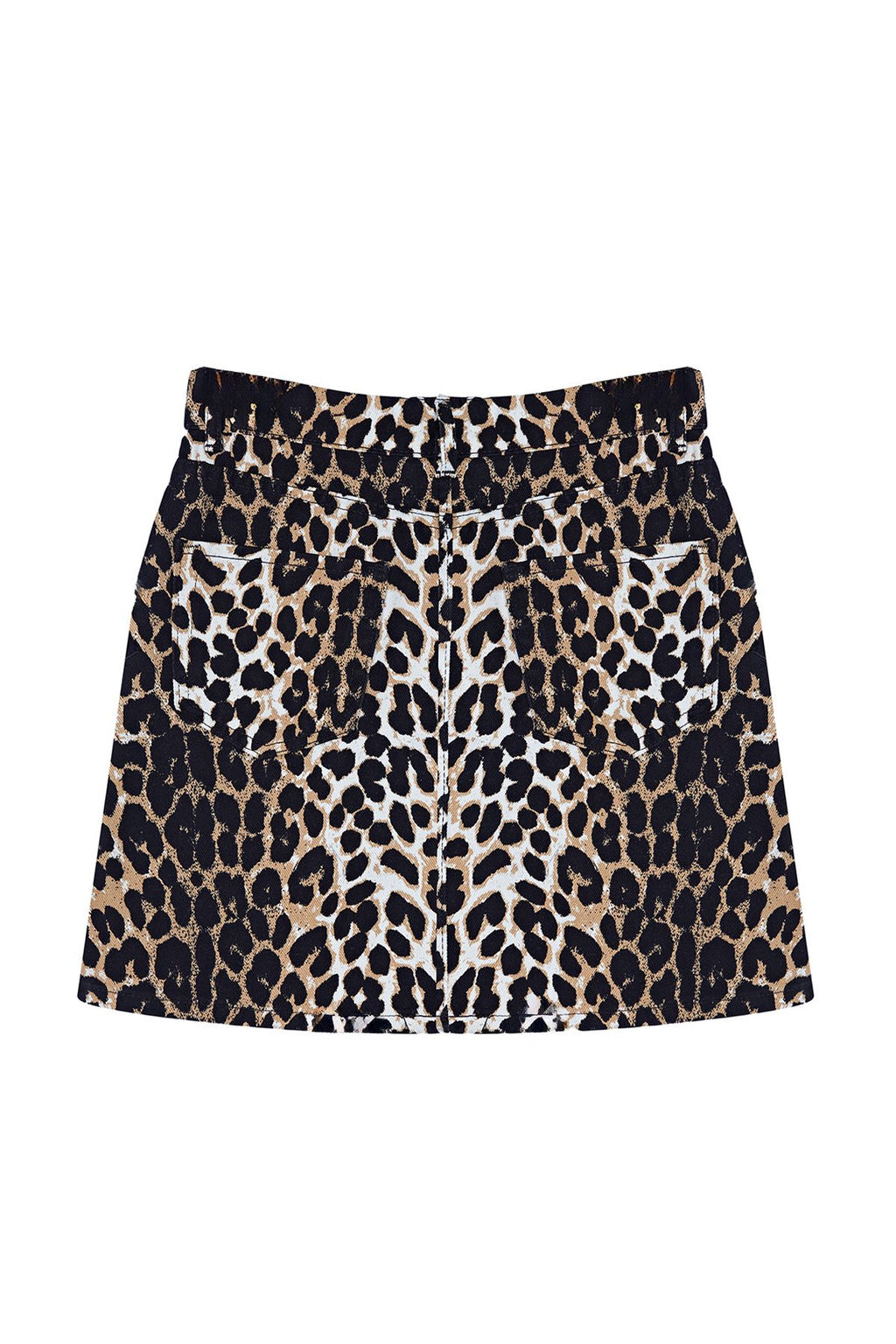 Kahverengi Leopar Desenli Dokuma Mini Etek TWOSS24ET00251
