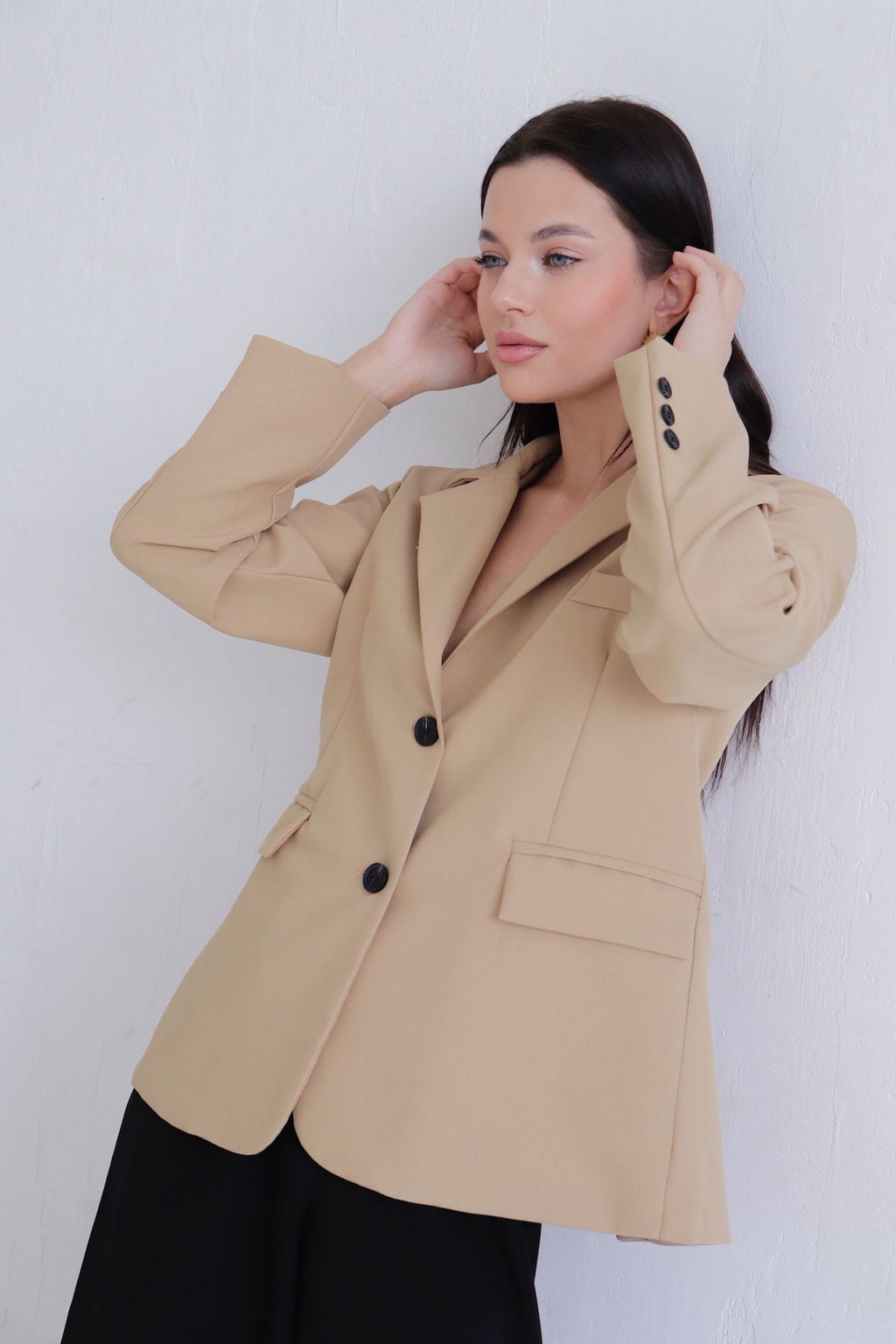 12419 Жакет однобортный бежевый - Martichelli фото 3