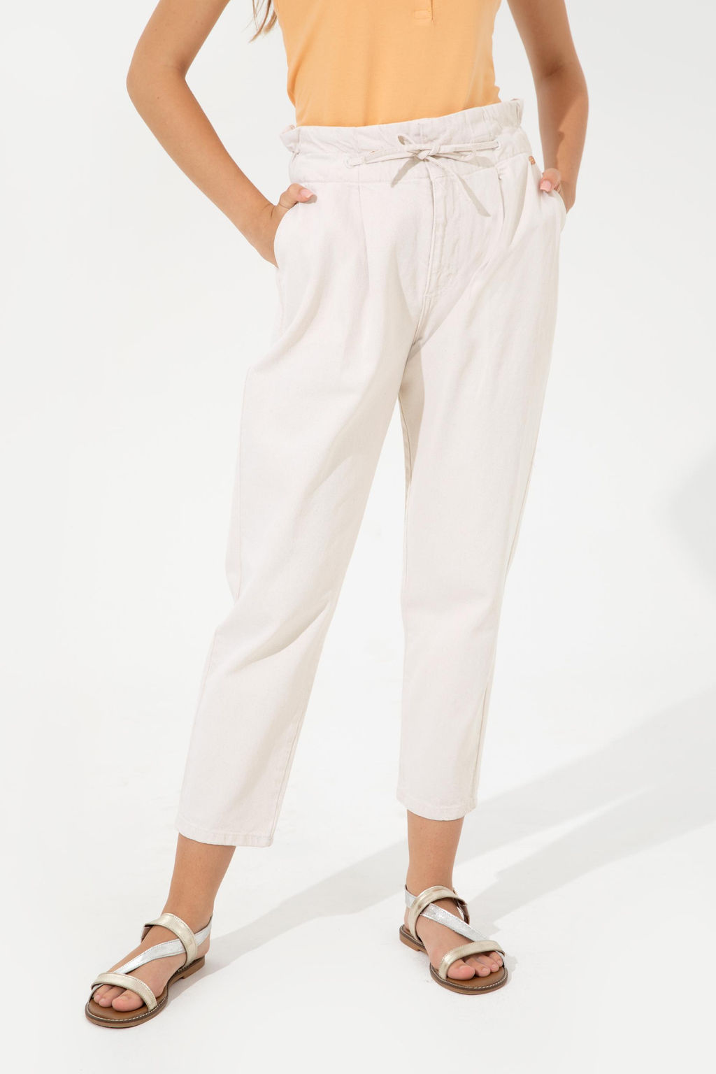 Женские бежевые джинсовые брюки - U.s. polo assn фото 16