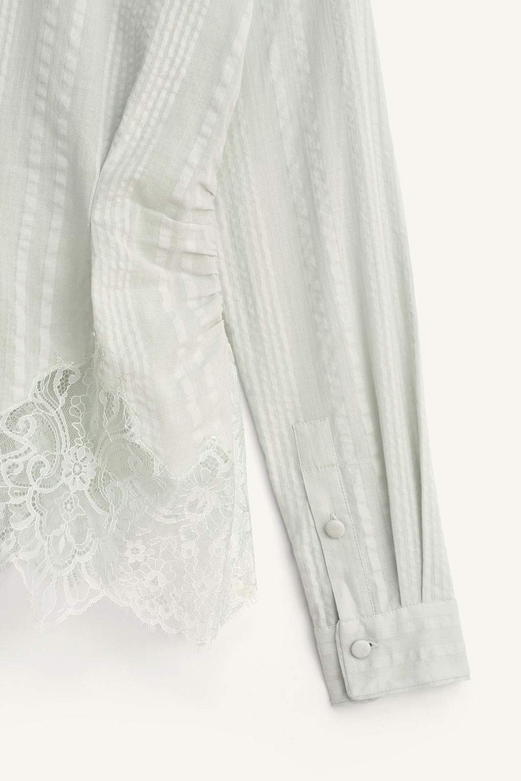 CAMISA ENCAJE LAZADAS LIMITED EDITION / Verde agua - Zara фото 10