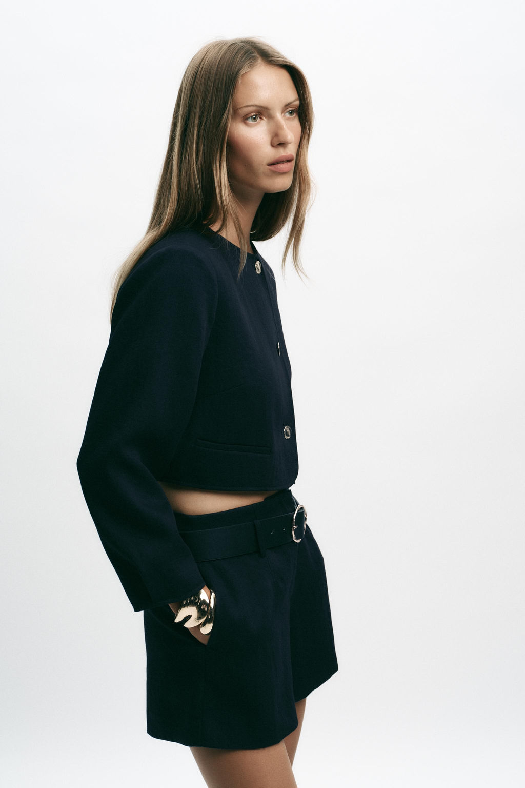 BELTED BERMUDA SHORTS - Zara фото 4