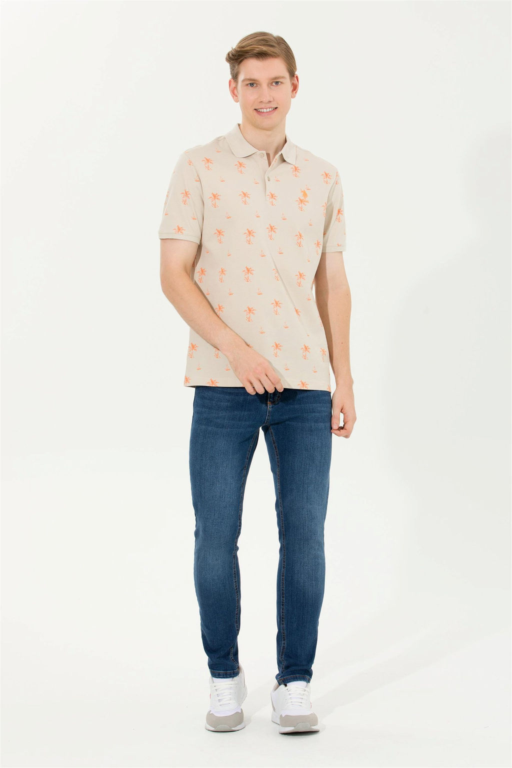 U. S. Polo Assn Мужская футболка с воротником-поло Stone - U.s. polo assn фото 12